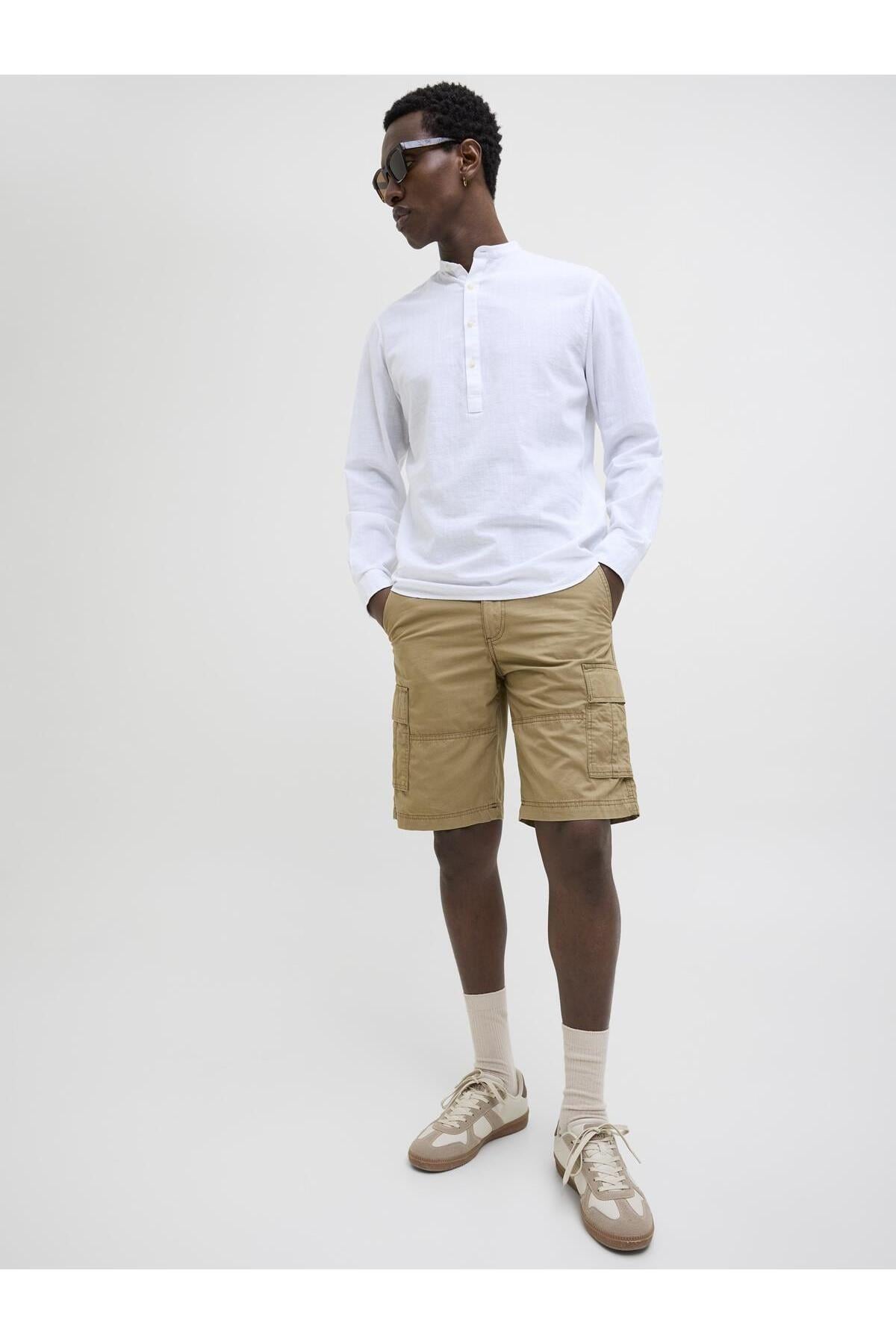 Jack & Jones Erkek 100% Pamuk Relaxed Fit Kargo Şort -  - Jack & Jones - 12274389-1