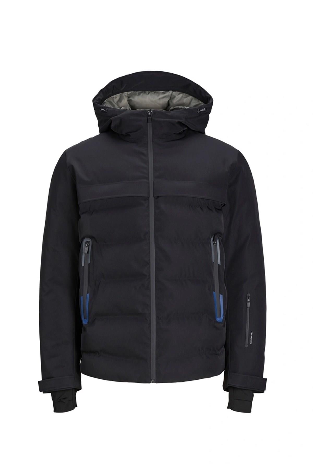 Jack & Jones Erkek 3M Dolgu Siyah Mont Tarwin - 12225287_jcotarwın Puffer - Jack & Jones - muk-12225287