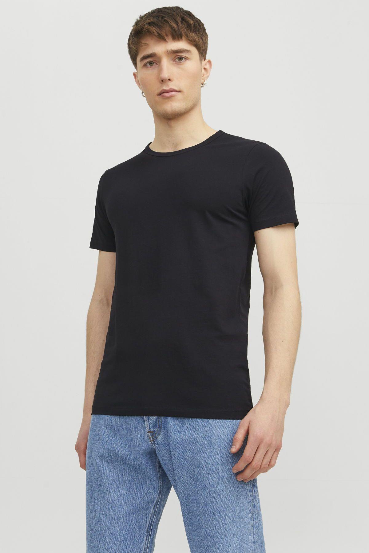 Jack & Jones Erkek Basic Pamuklu Bisiklet Yaka T-shirt - 12058529 - Jack & Jones - 12058529
