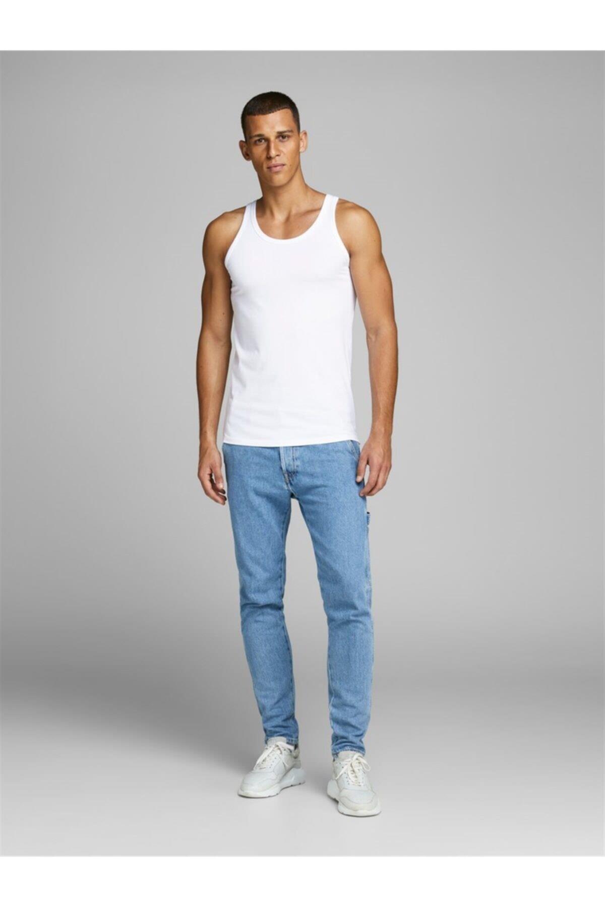 Jack & Jones Erkek Beyaz T-Shirt  Tank Top 1-2-3 2014 Noos - Jack & Jones - 12074784SG