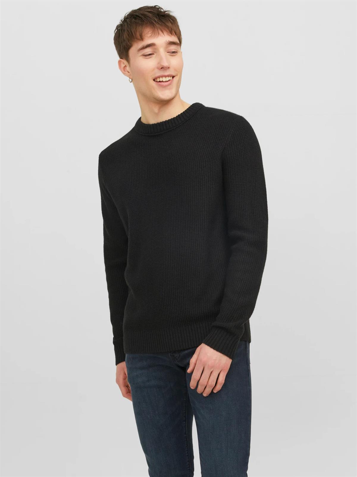 Jack & Jones Erkek Bisiklet Yaka Örme Kazak - 12243116 - Jack & Jones - 12243116