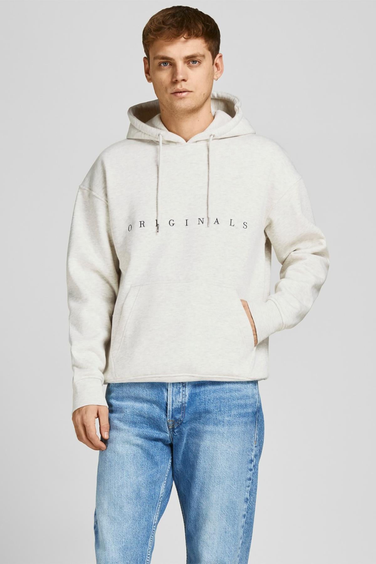 Jack & Jones Erkek Copenhagen Kapüşonlu Sweatshirt Relaxed Fit Hoodie - 12176864 - Jack & Jones - 12176864-1