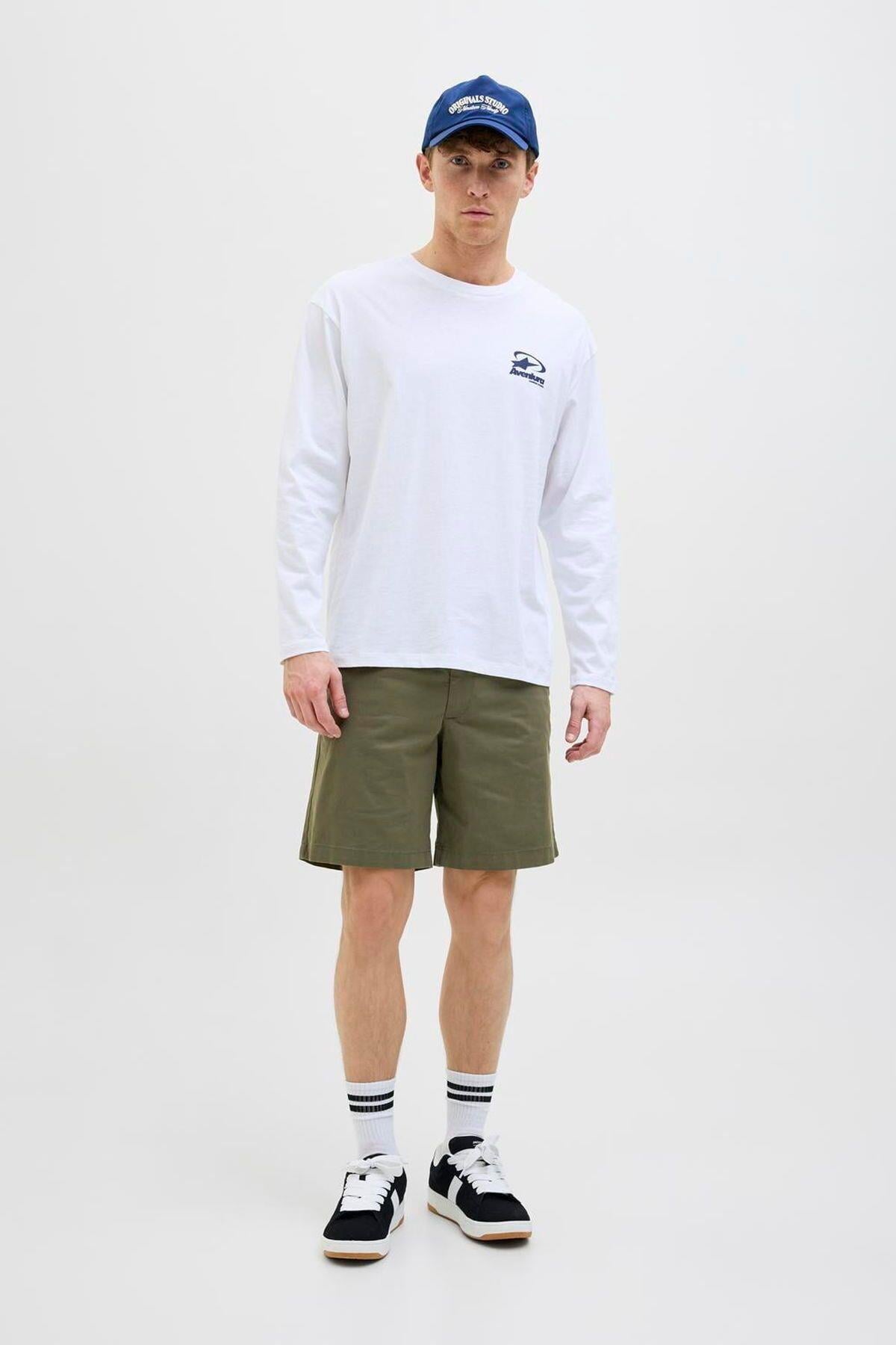 Jack & Jones Erkek Elastik Bel Rahat Kalıp Haki Şort - 12274983 - Jack & Jones - 12274983-3