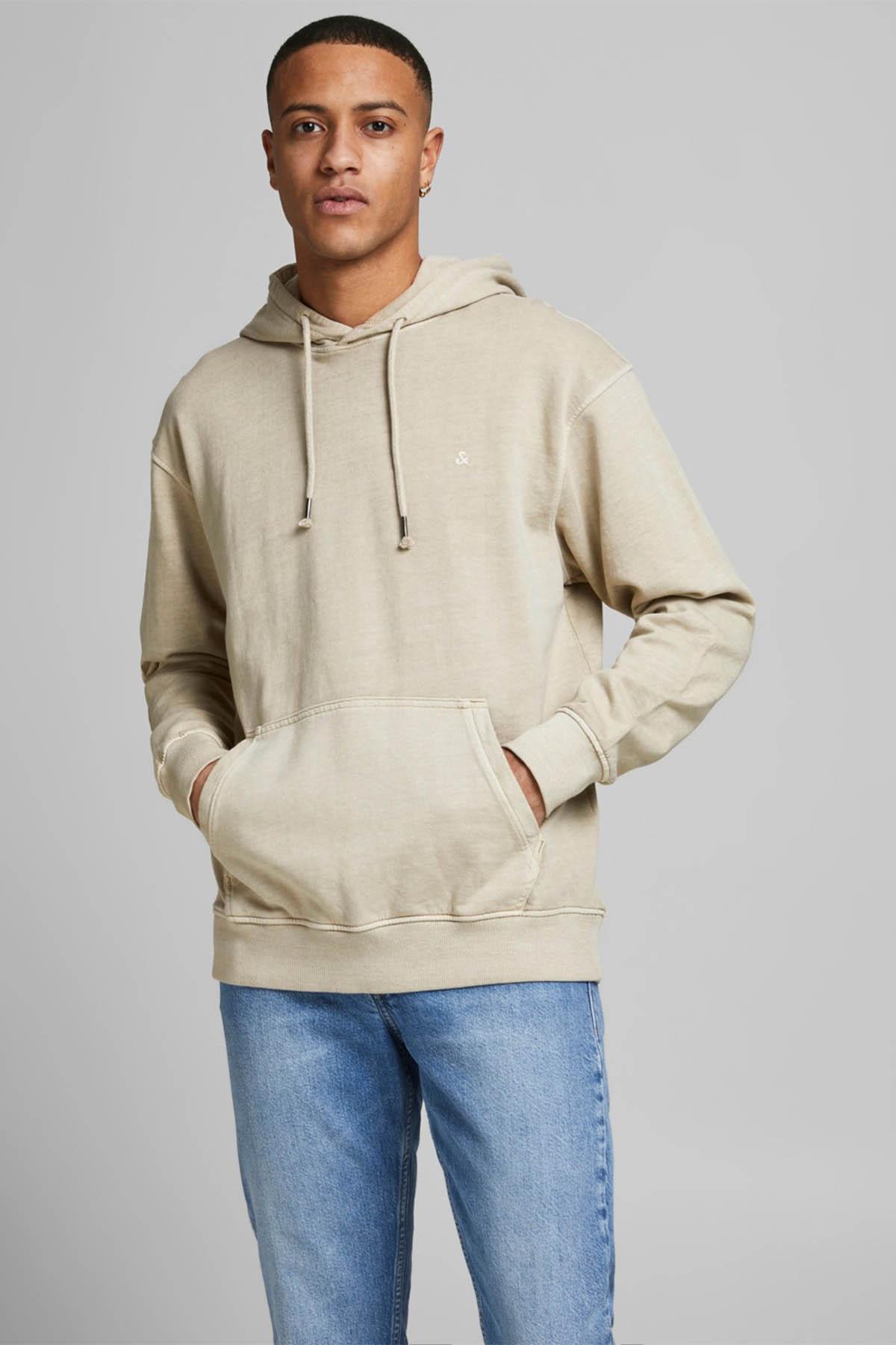 Jack & Jones Erkek Eskitme  Kapüşonlu Sweatshirt - 12174457 - Jack & Jones - 12174457