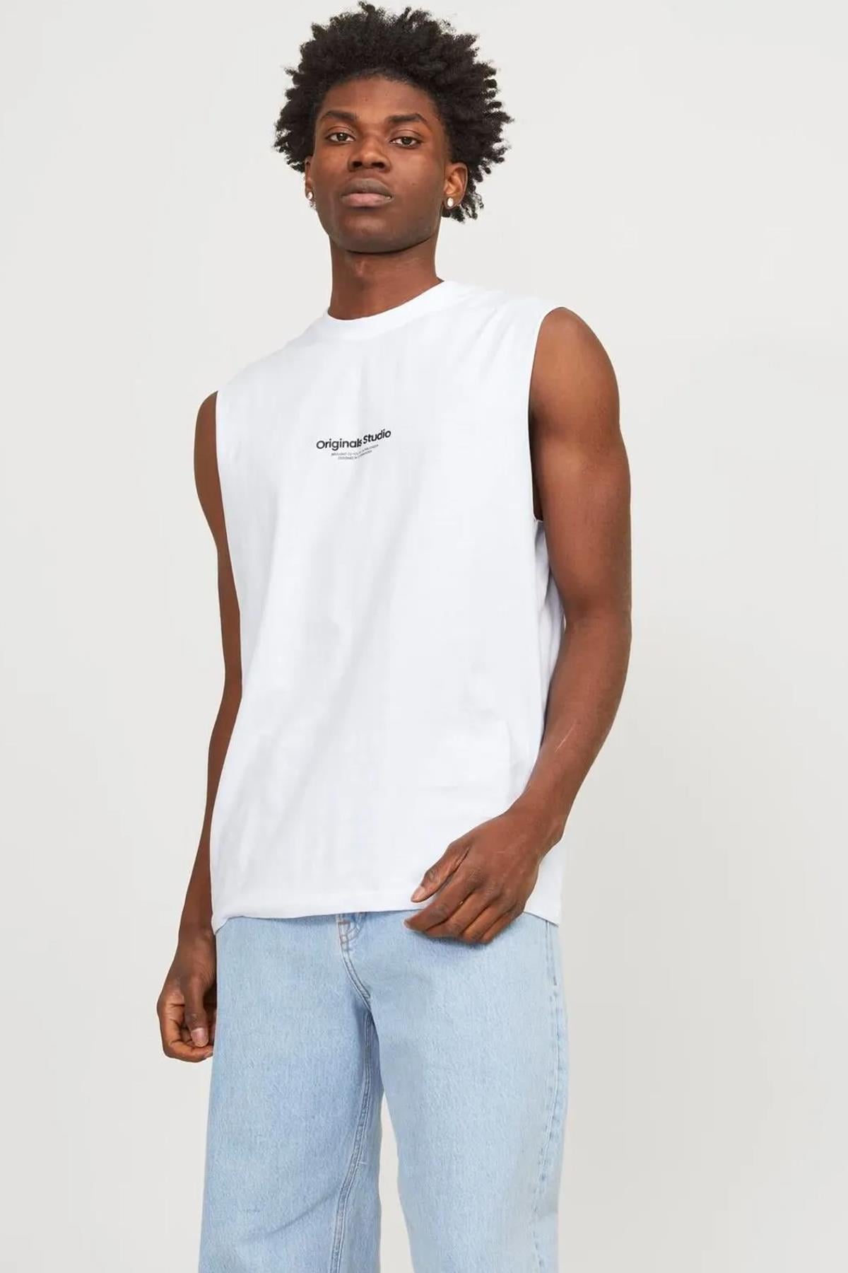 Jack & Jones Erkek Günlük Spor Atlet Kolsuz T-shirt -  - Jack & Jones - 12250430