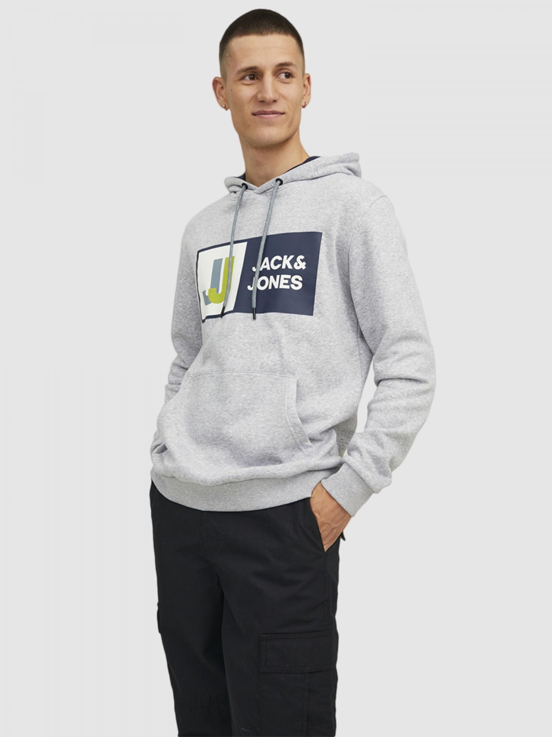 Jack & Jones Erkek Jcologan Kapüşonlu Sweatshirt - 12216327 - Jack & Jones - TYC00526413297