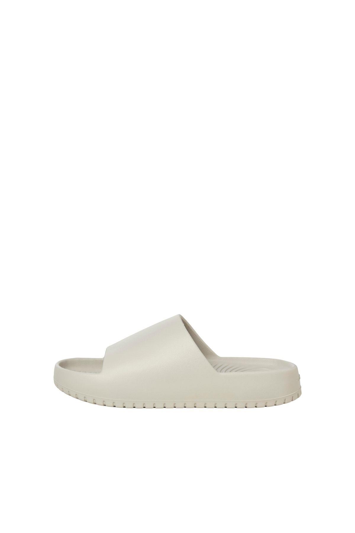 Jack & Jones Erkek Jfwrıpple Moulded Slider Bej Terlik - 12274637 - Jack & Jones - 12274637-1