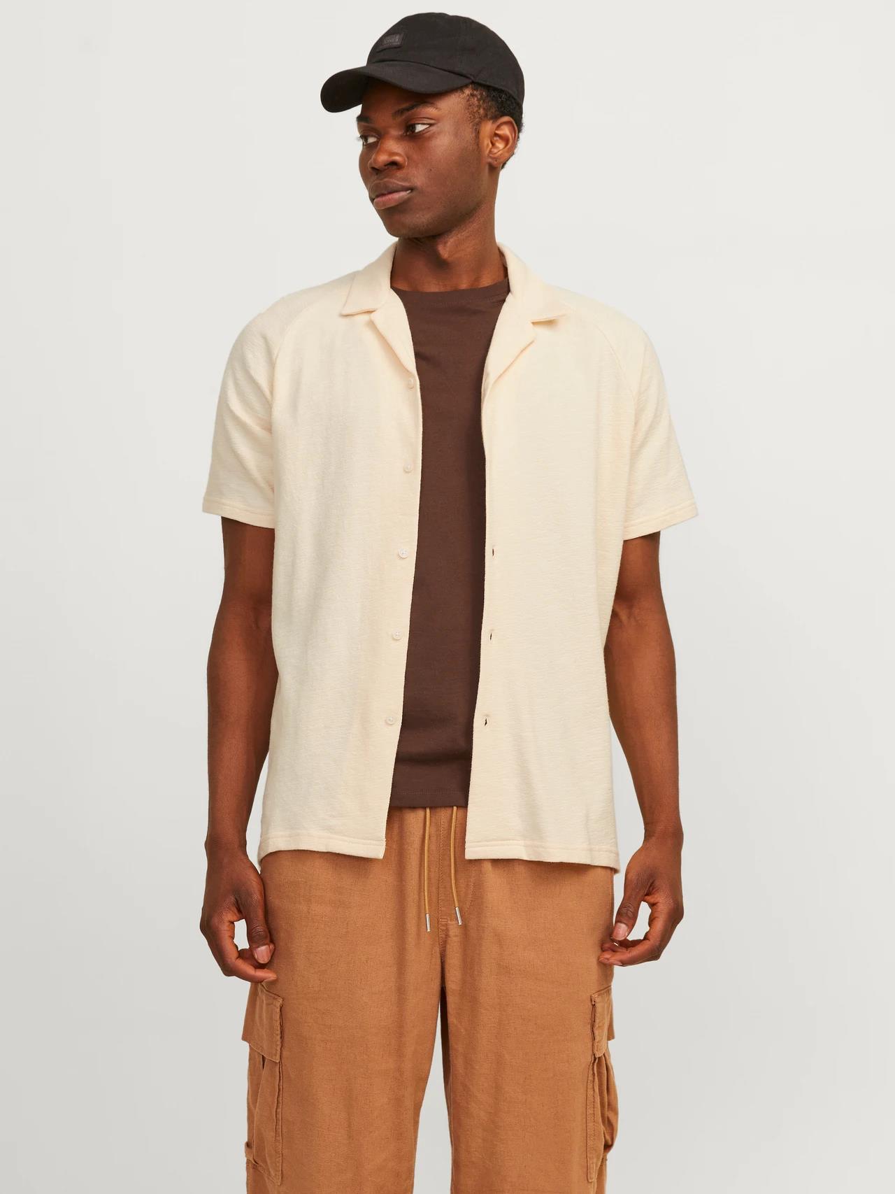 Jack & Jones Erkek Kısa Kollu Keten Gömlek - 12256235 - Jack & Jones - 12256235