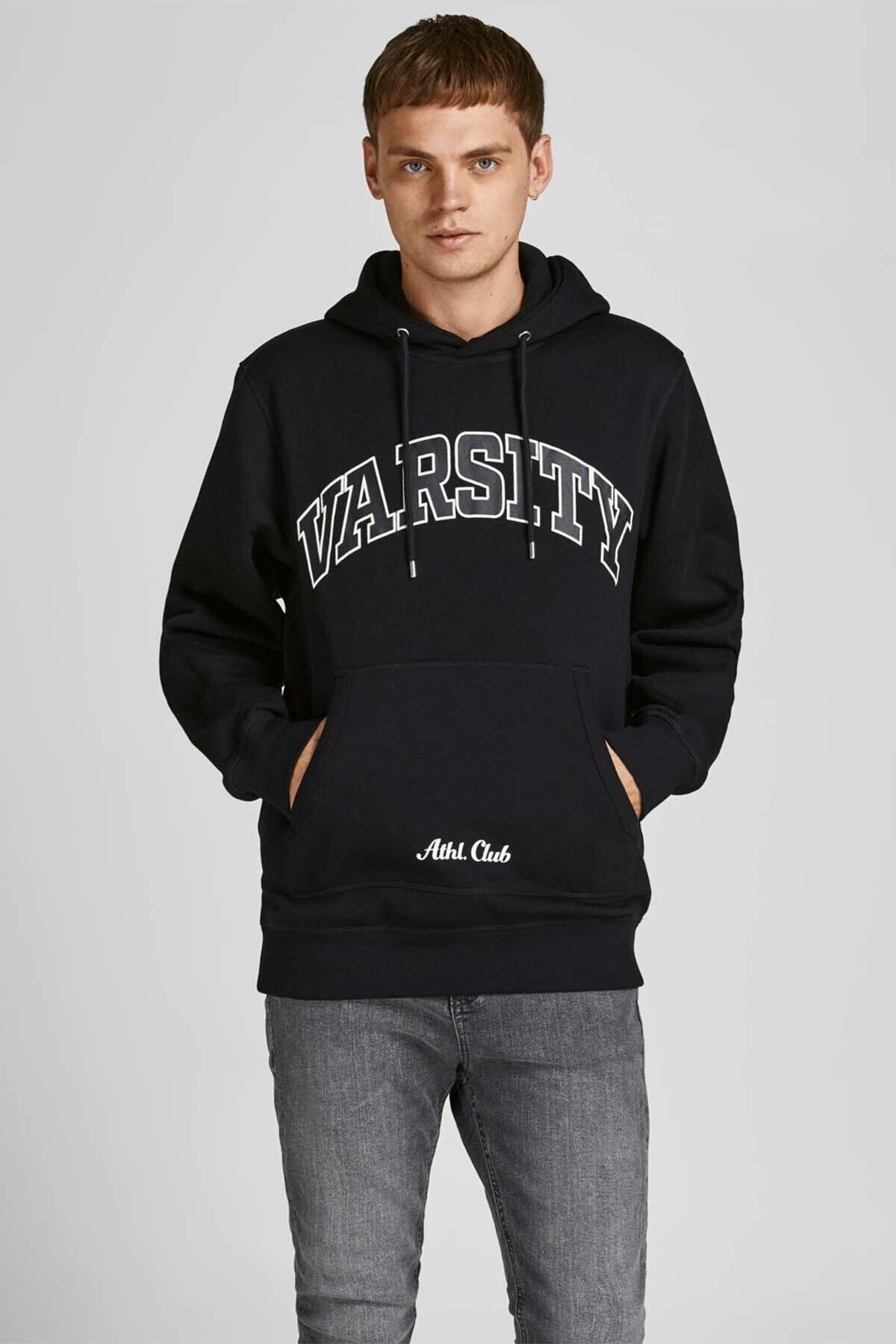 Jack & Jones Erkek Kolej Kapüşonlu Sweatshirt - 12207368 - Jack & Jones - 12207368