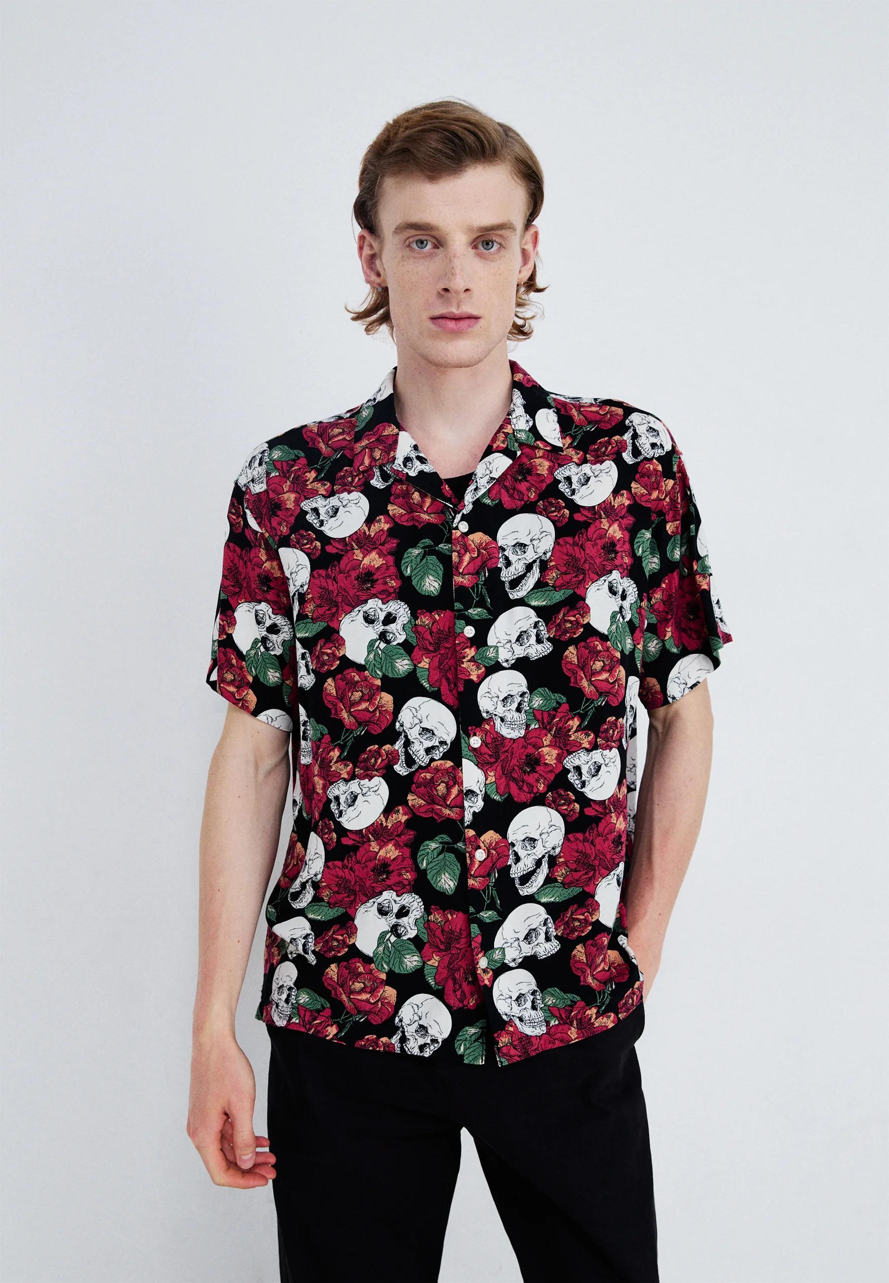 Jack & Jones Erkek Kuru Kafalı Kısa Kollu Gömlek - 12262105 - Jack & Jones - 12262105