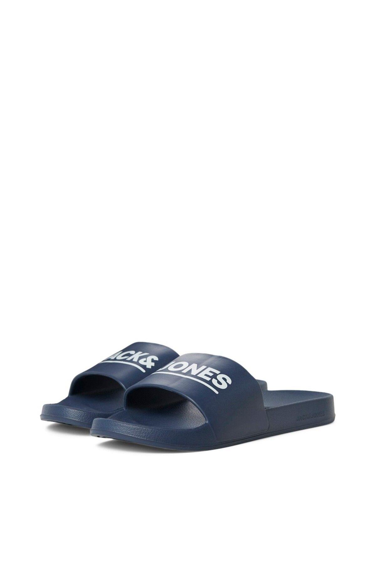 Jack & Jones Erkek Marka Logolu Günlük Lacivert Terlik - 12236477 - Jack & Jones - 12236477-2