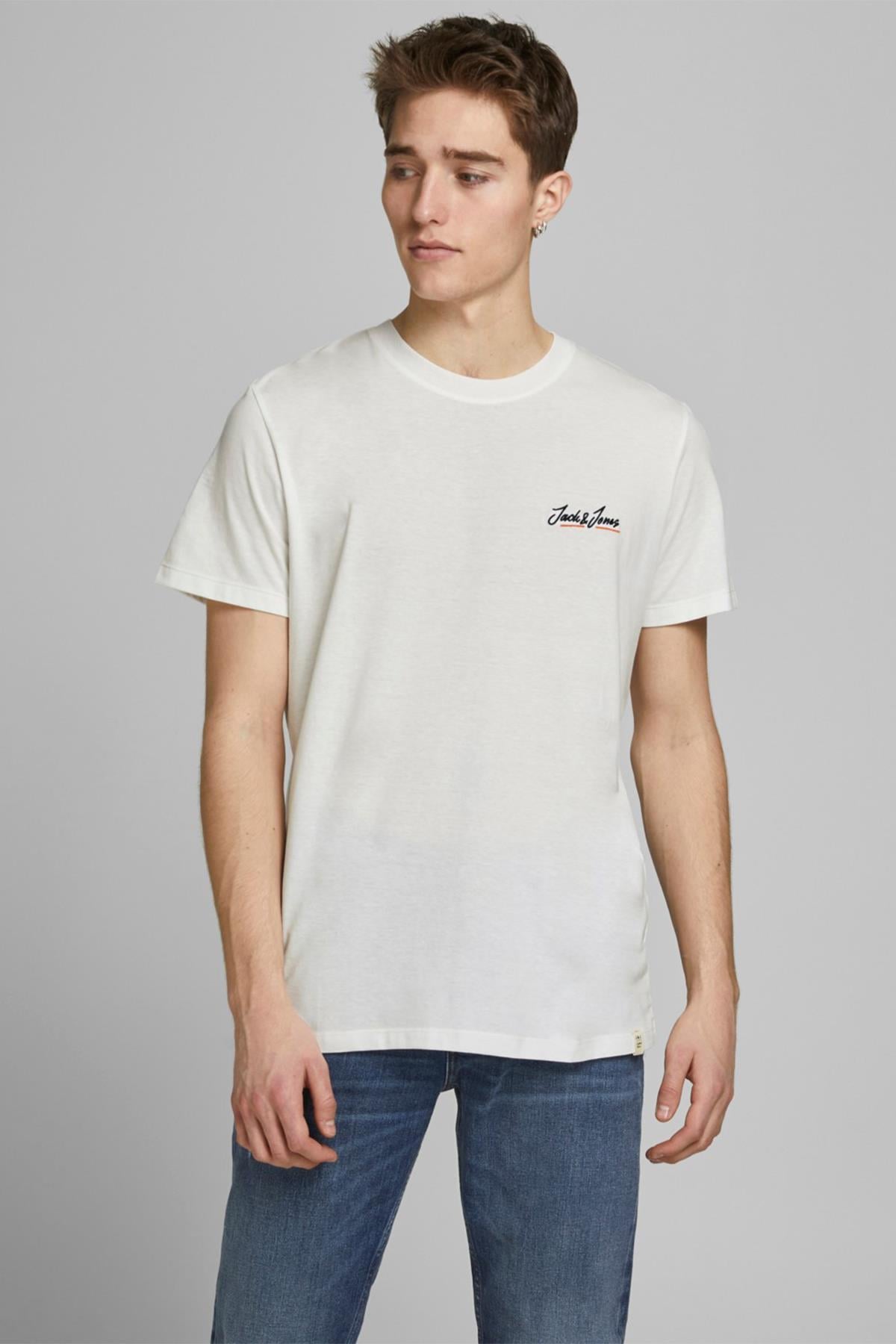 Jack & Jones Erkek Nakış T-shirt - 12186758 - Jack & Jones - 12186758
