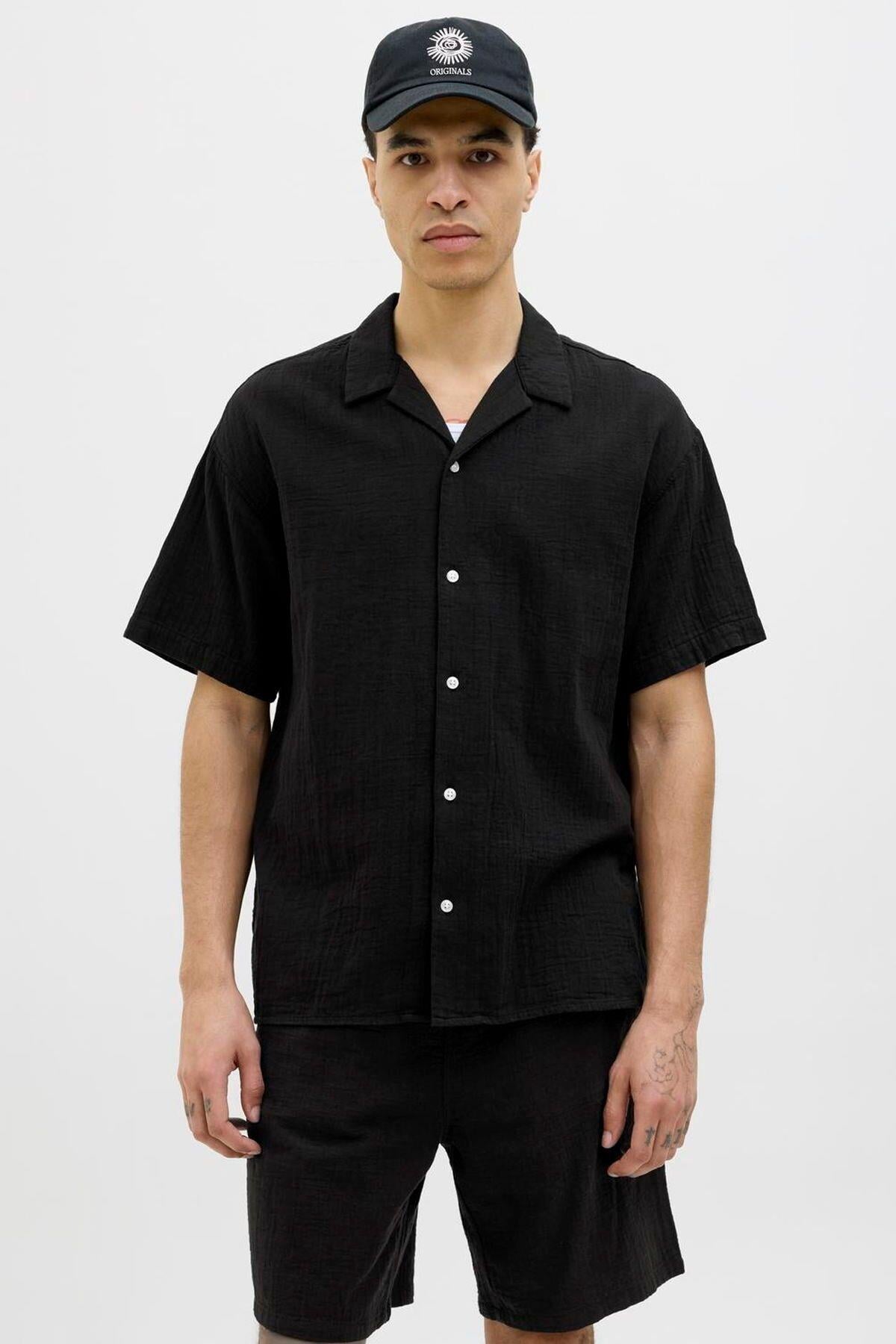 Jack & Jones Erkek Rahat Kalıp Kısa Kollu Gömlek - 12274798 - Jack & Jones - 12274798-1