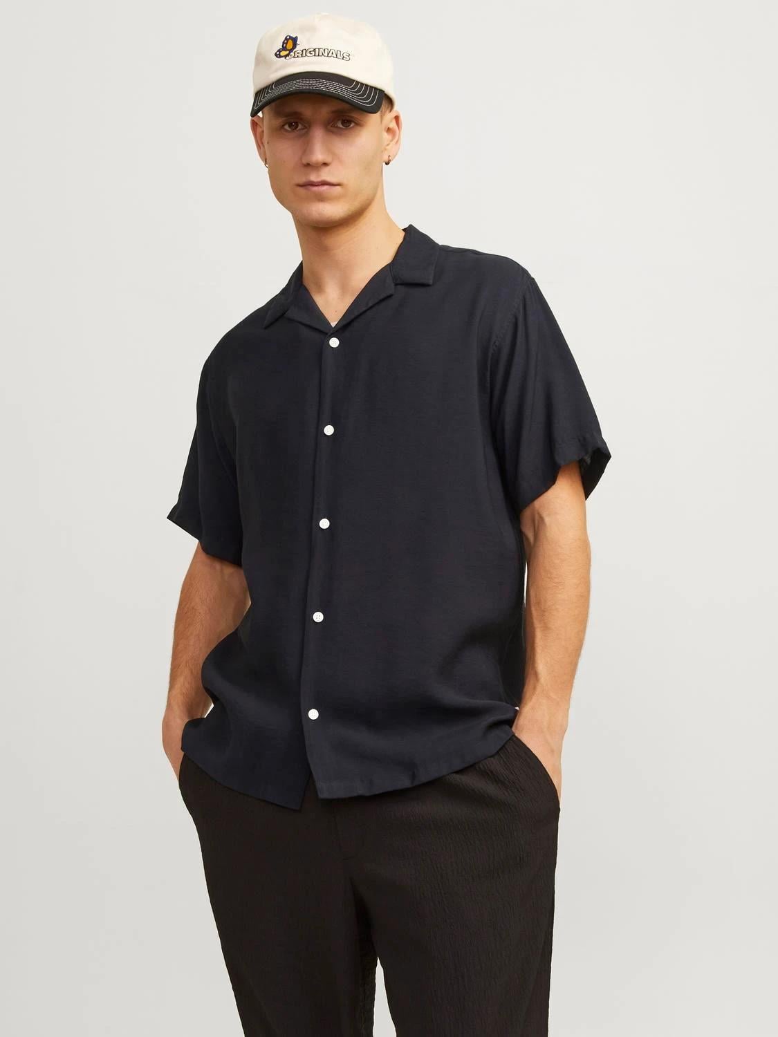 Jack & Jones Erkek Rahat Kesim Kısa Kollu Gömlek - 12256322 - Jack & Jones - 12256322
