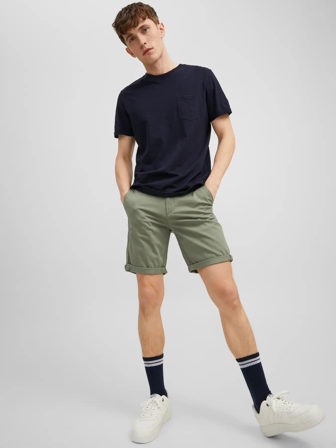 Jack & Jones Erkek Regular Fit Haki Chino Şort - 12165604 - Jack & Jones - 12165604-H