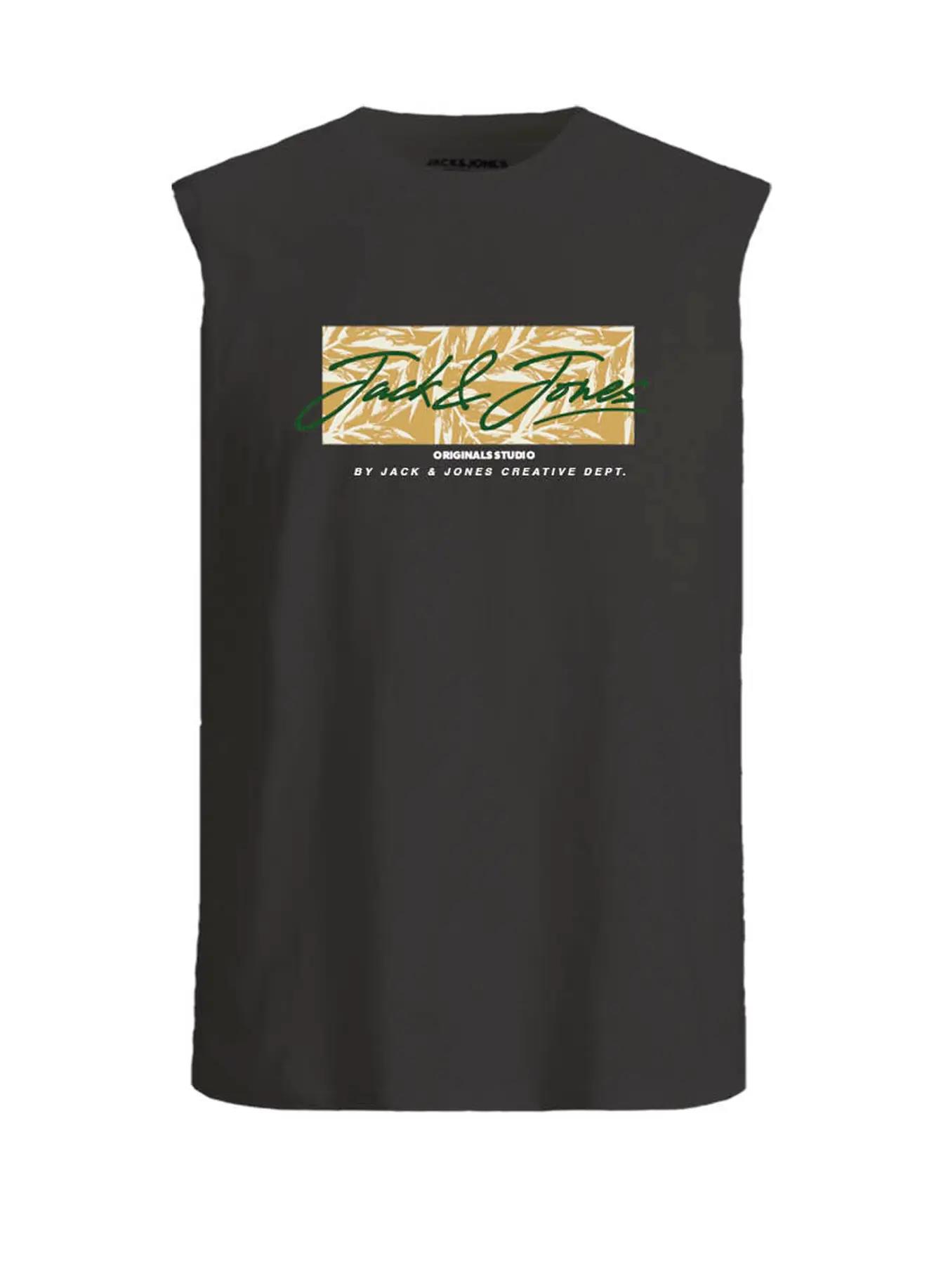 Jack & Jones Erkek Regular Fit Kolsuz Baskılı T-shirt - 12277942 - Jack & Jones - 12277942