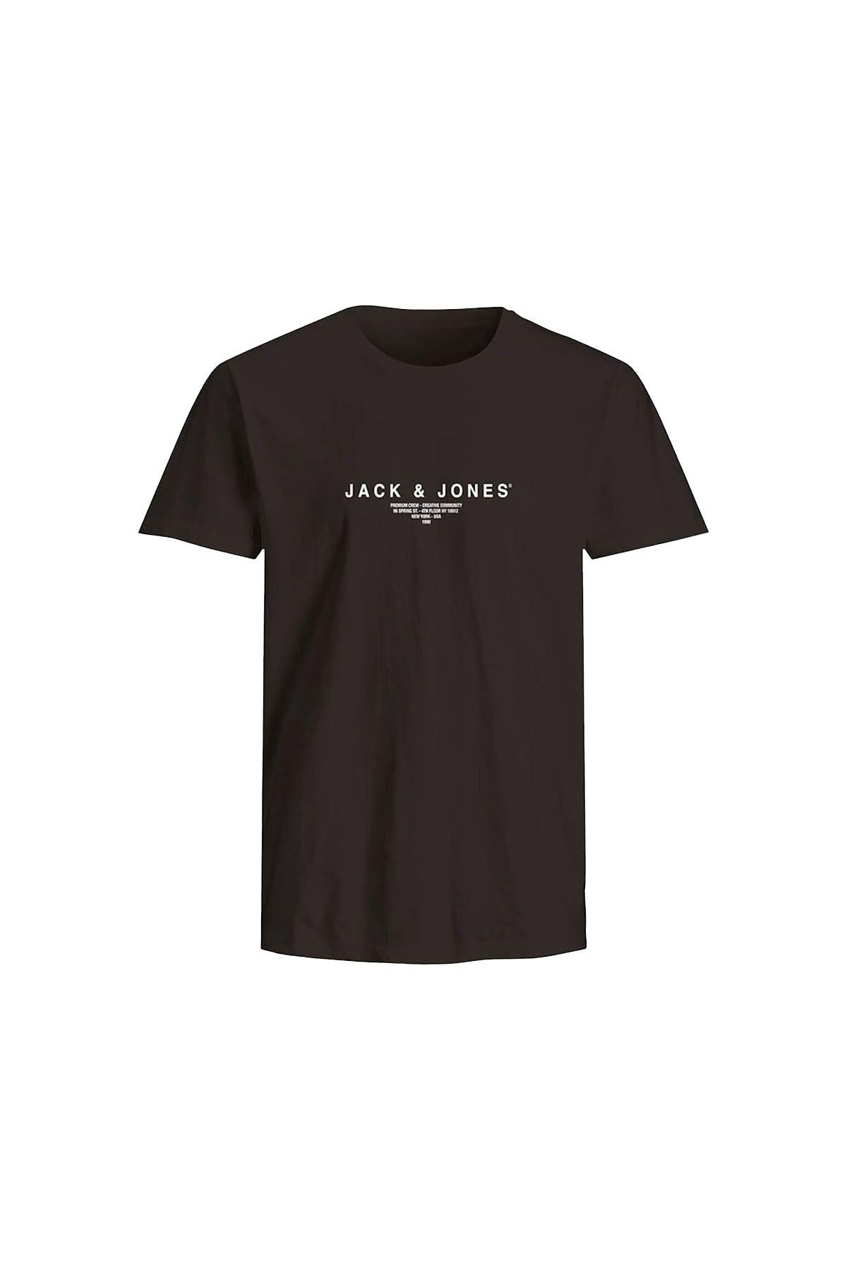 Jack & Jones Erkek Regular Fit Yazılı T-Shirt - 12276646 - Jack & Jones - 12276646