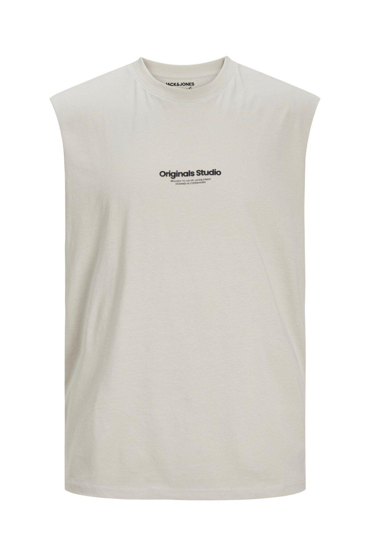 Jack & Jones Erkek Sıfır Kollu Baskılı T-shirt - 12250430 - Jack & Jones - muk-12250430