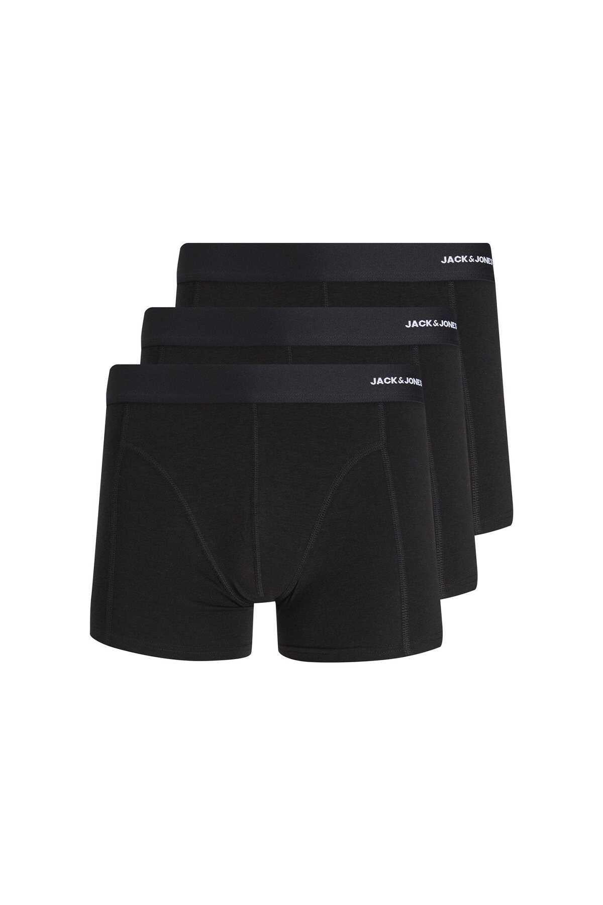 Jack & Jones Erkek Siyah 3'lü Boxer (12198852-b) - Jack & Jones - 12198852-B