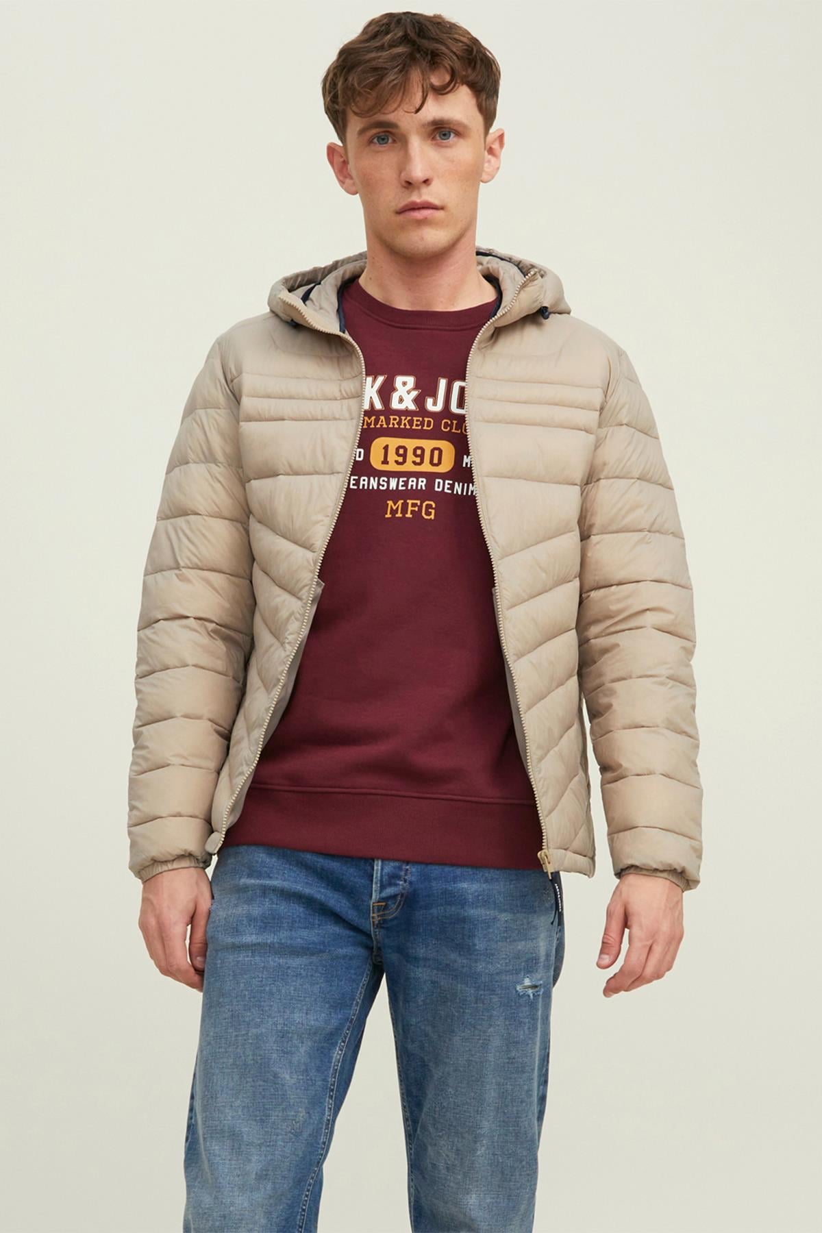 Jack & Jones Jjehero Puffer Krem Erkek Şişme Mont - 12211785 - Jack & Jones - TYC00536093233