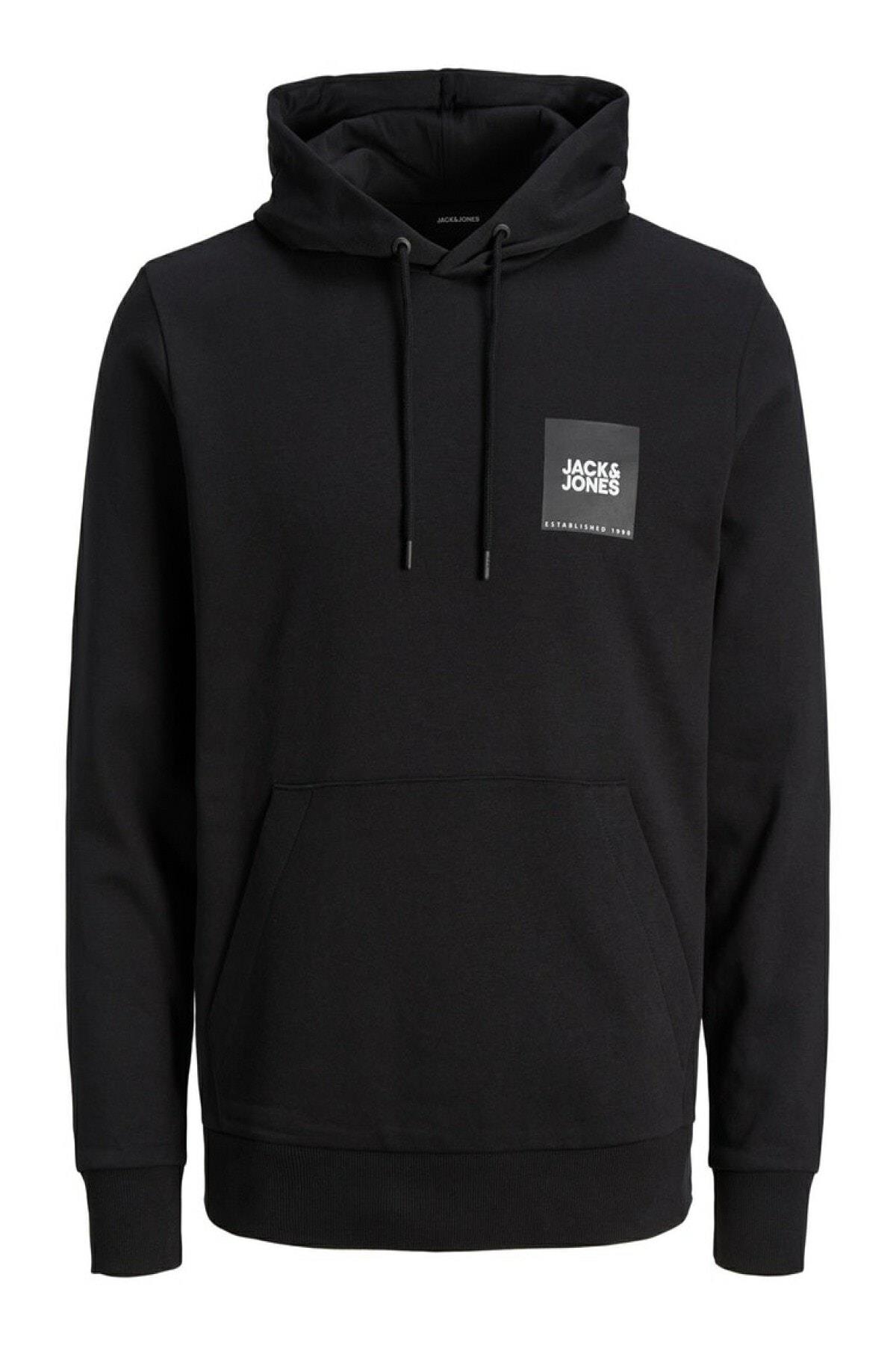 Jack & Jones Jjlock Erkek Siyah Sweatshirt - 12213245 - Jack & Jones - 12213245-Black