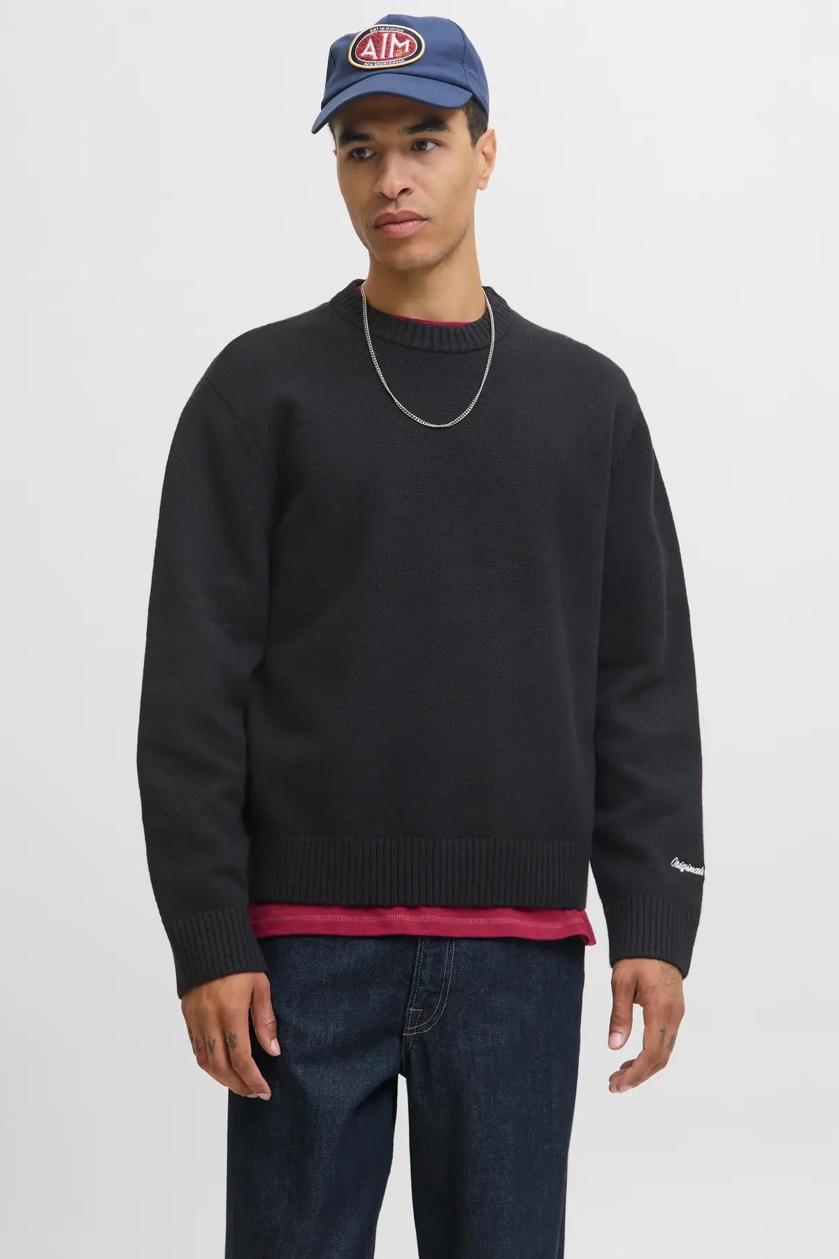Jack & Jones Jornorrebro Knit Crew Neck Sn Erkek Kazak 12282728 - Jack & Jones - 12282728