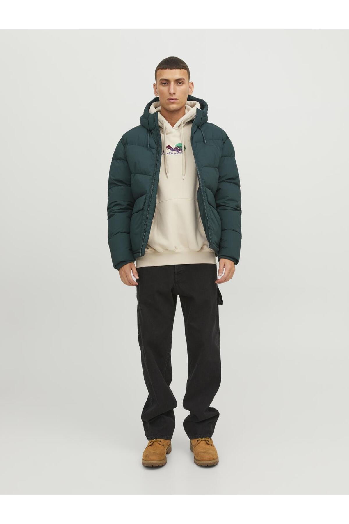 Jack & Jones Kapüşonlu Puffer Mont - 12238849 - Jack & Jones - 12238849