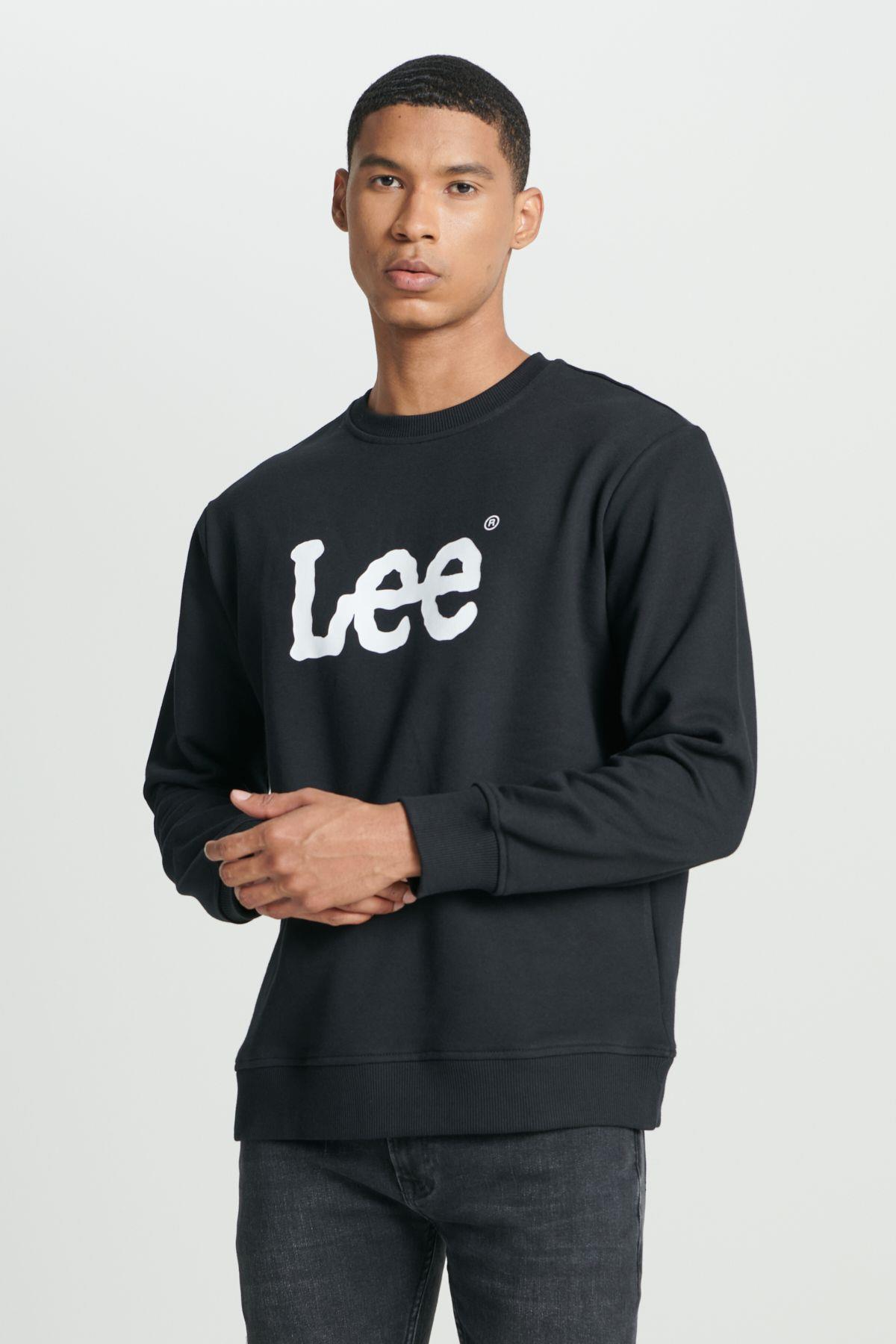 Lee Erkek Regular Fit Normal Kesim Pamuk Sıfır Yaka Sweatshirt - L80X - Lee - L80X