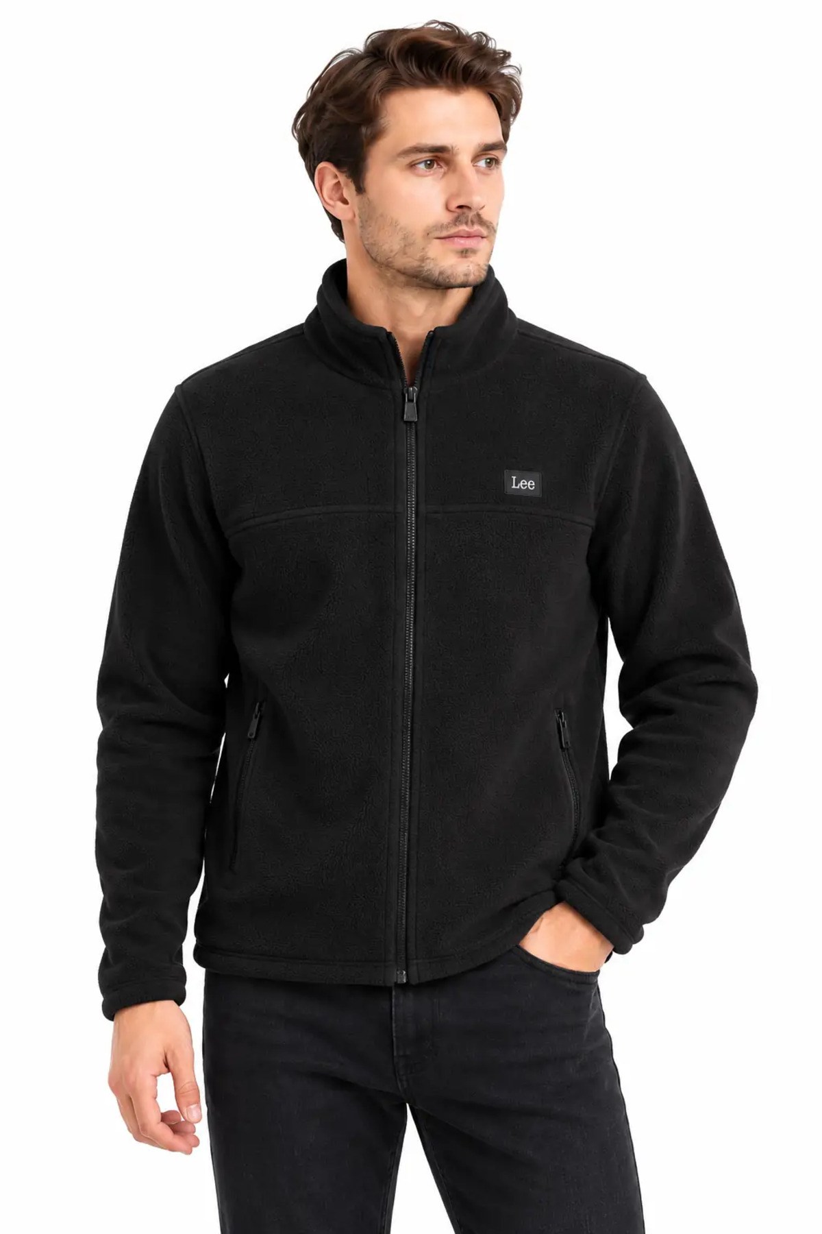 Lee Erkek Tam Fermuar Siyah Polar - L2620002001 - Lee - L2620002001