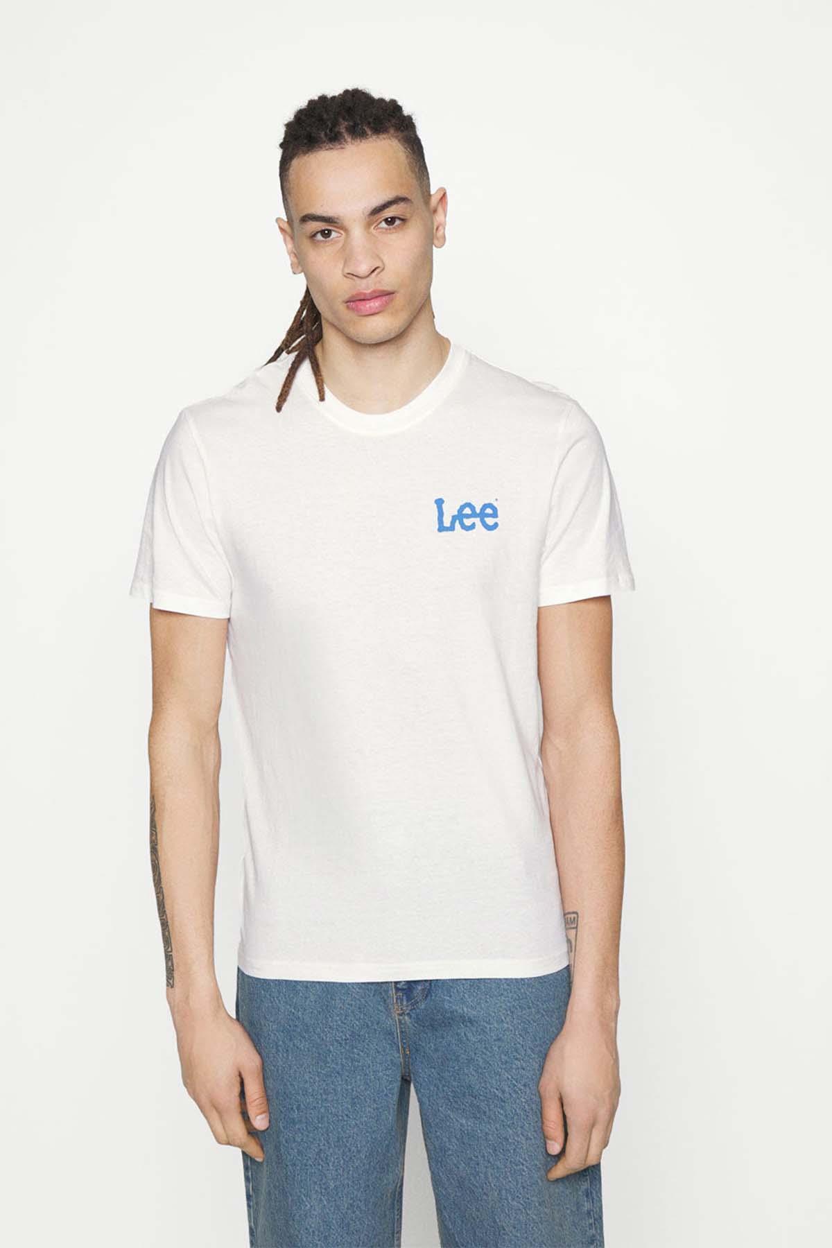 Lee Regular Fit Pamuklu Bisiklet Yaka Beyaz T-shirt - LL04FQLJ - Lee - LL04FQLJ