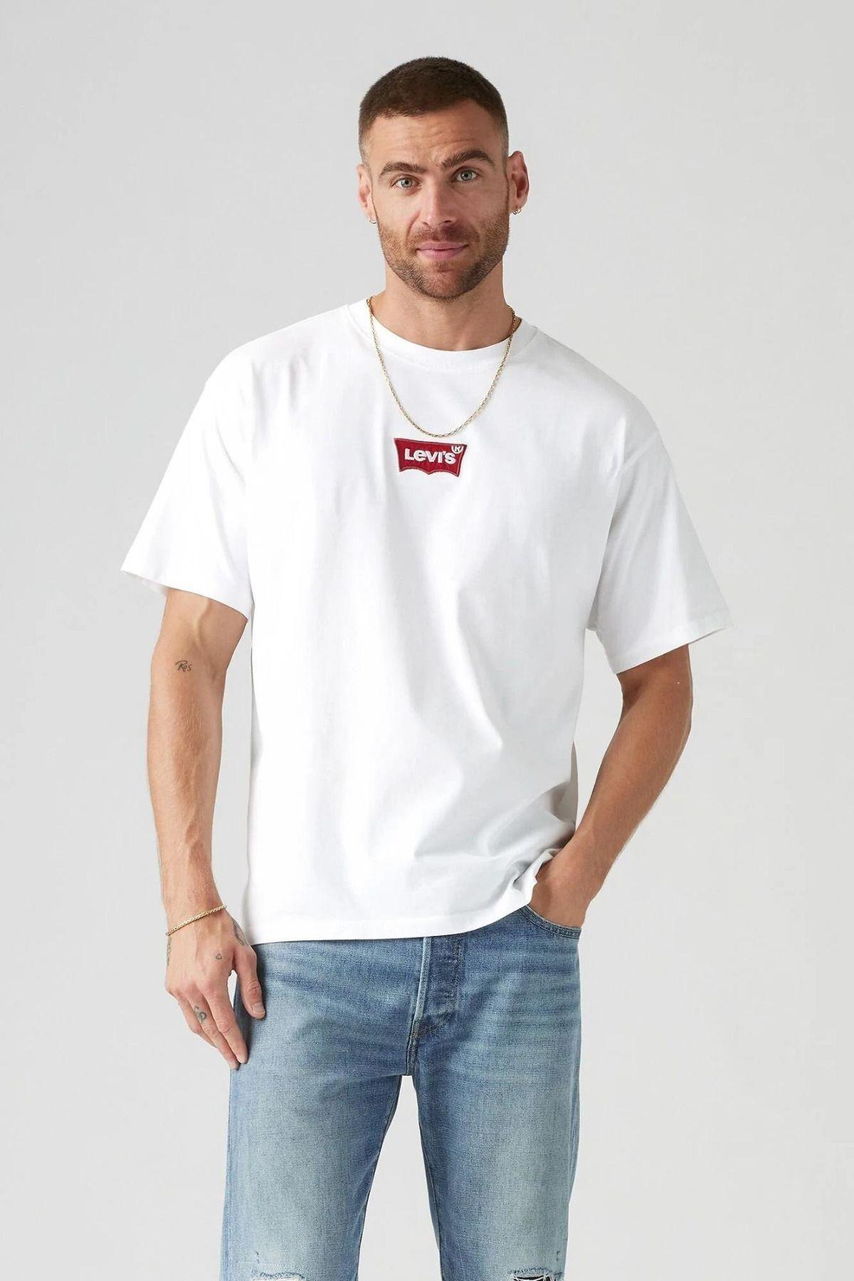 Levi's Erkek Bisiklet Yaka Beyaz T-Shirt - A9440-0002 - Levi's - A9440-0002