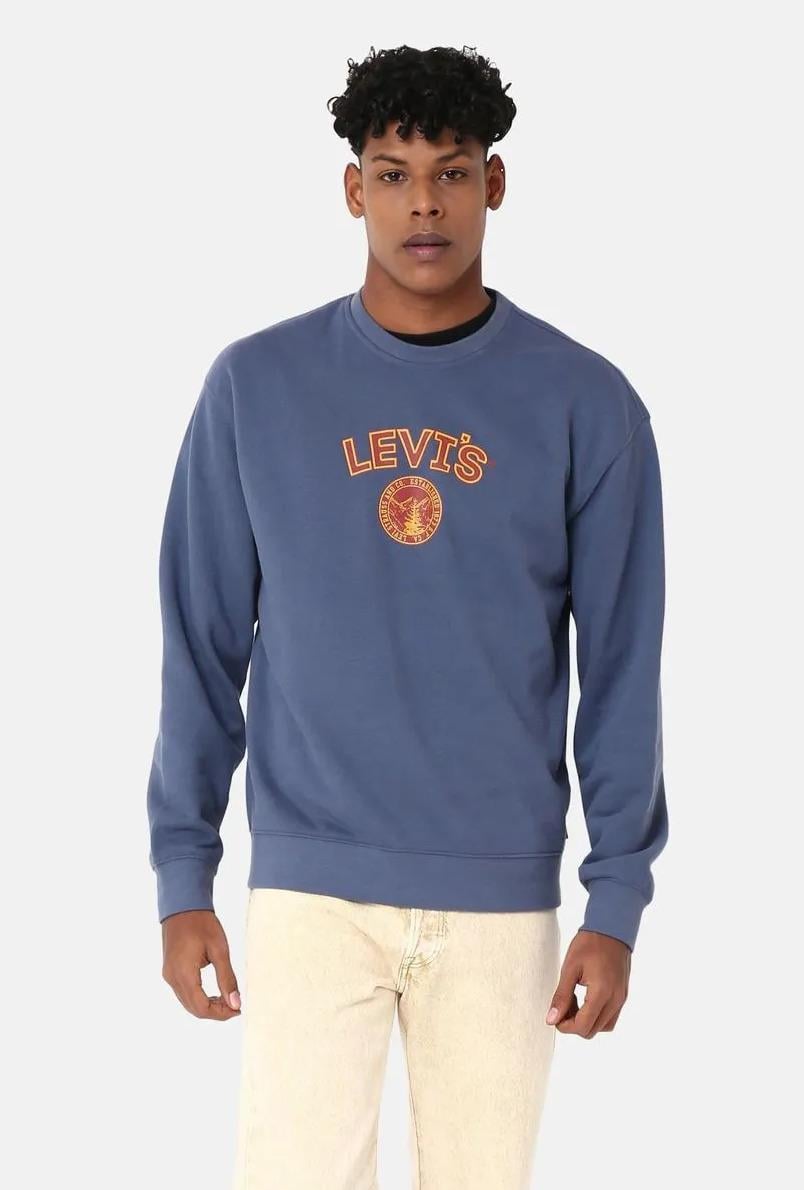 Levi's Erkek Bisiklet Yaka Mavi Sweatshirt - 38712-0287 - Levi's - 38712-0287