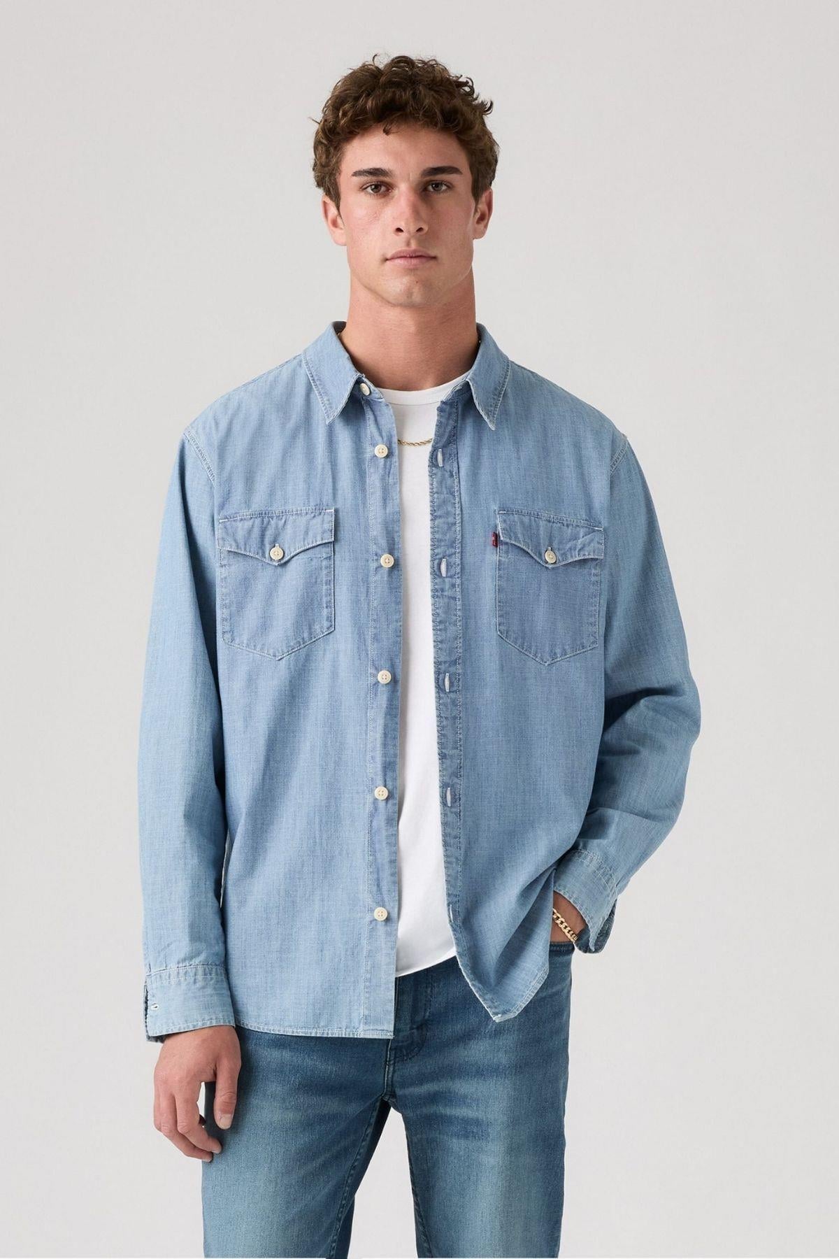 Levi's Erkek Classic Western Standart Mavi Gömlek - 85745-0108 - Levi's - 85745-0108