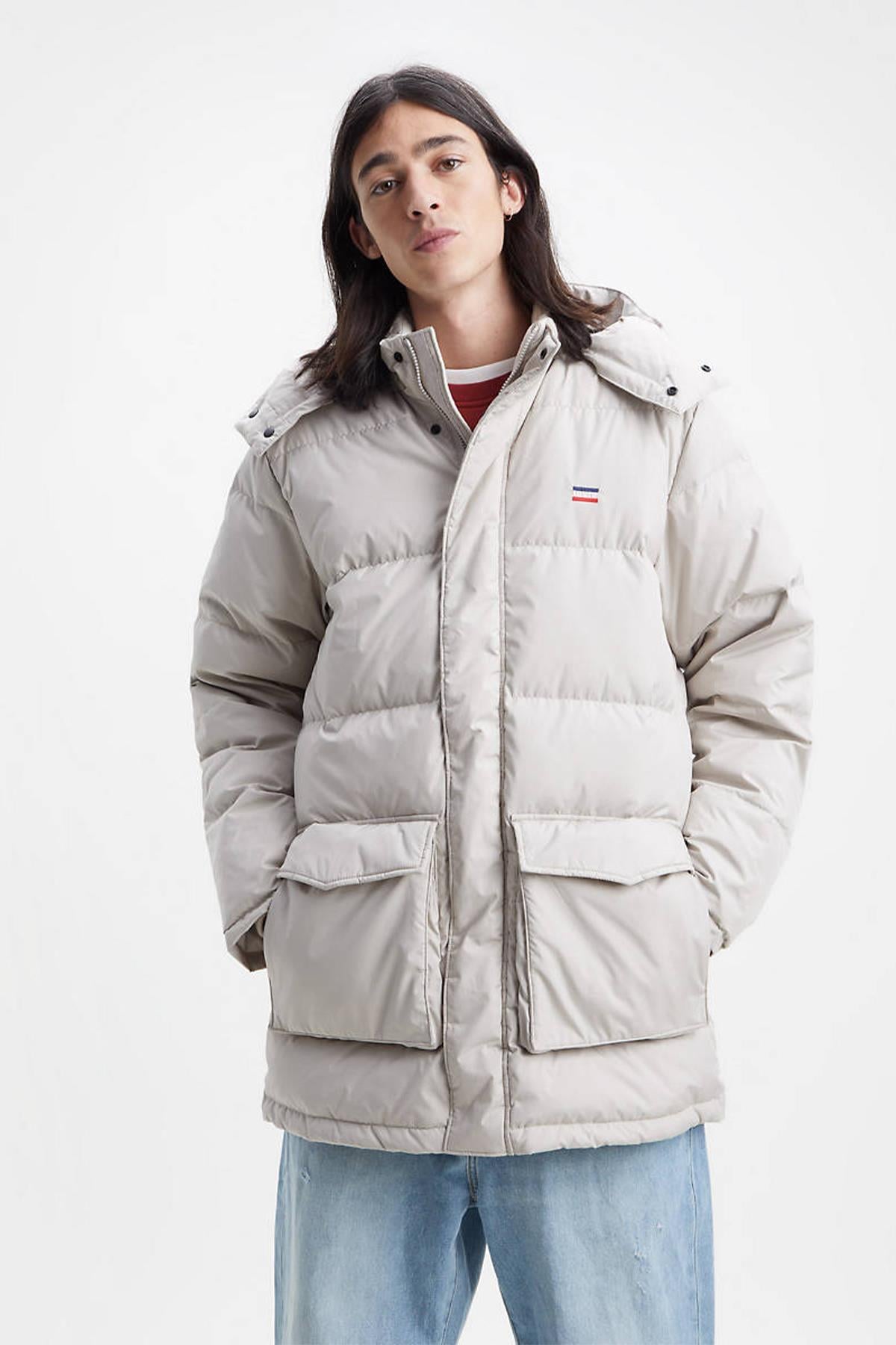 Levi's Erkek Fonksiyonel Kuş Tüyü Uzun Parka Mont - A0950-0007 - Levi's - A0950-0007