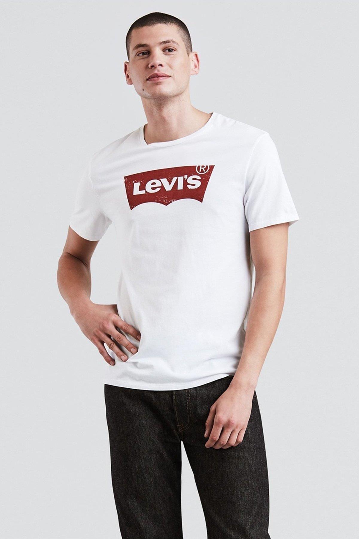 Levi's Erkek Graphıc Setın Neck Beyaz T-Shirt - 17783-0315 - Levi's - 17783-0315