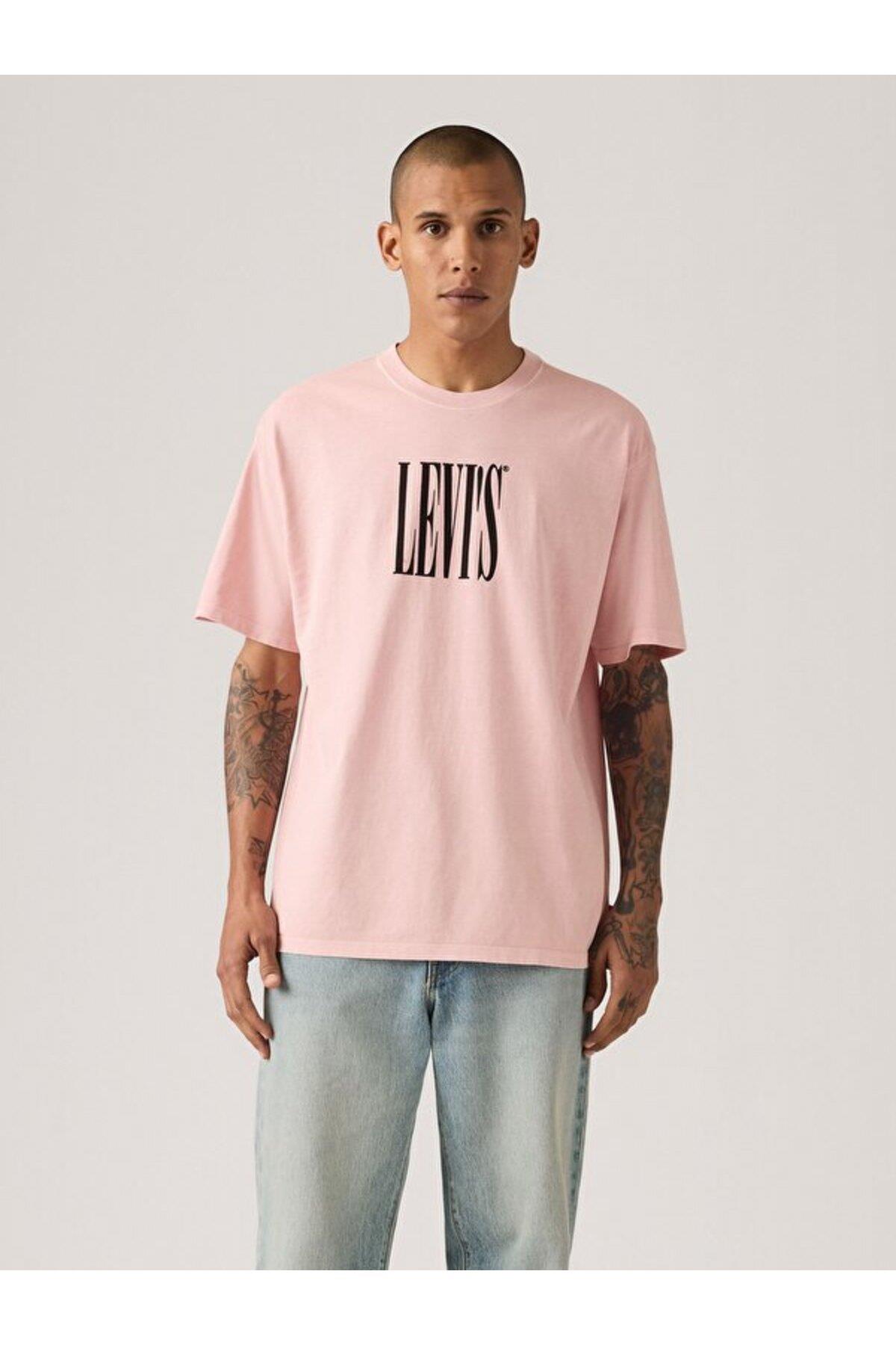 Levi's Erkek Graphic Vintage Fit Pembe T-shirt - 87373-0396 - Levi's - 87373-0396