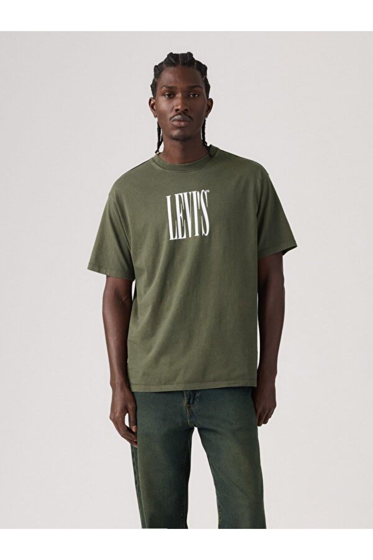 Levi's Erkek Graphic Vintage Fit Yeşil T-Shirt - 8737303950 - Levi's - 8737303950