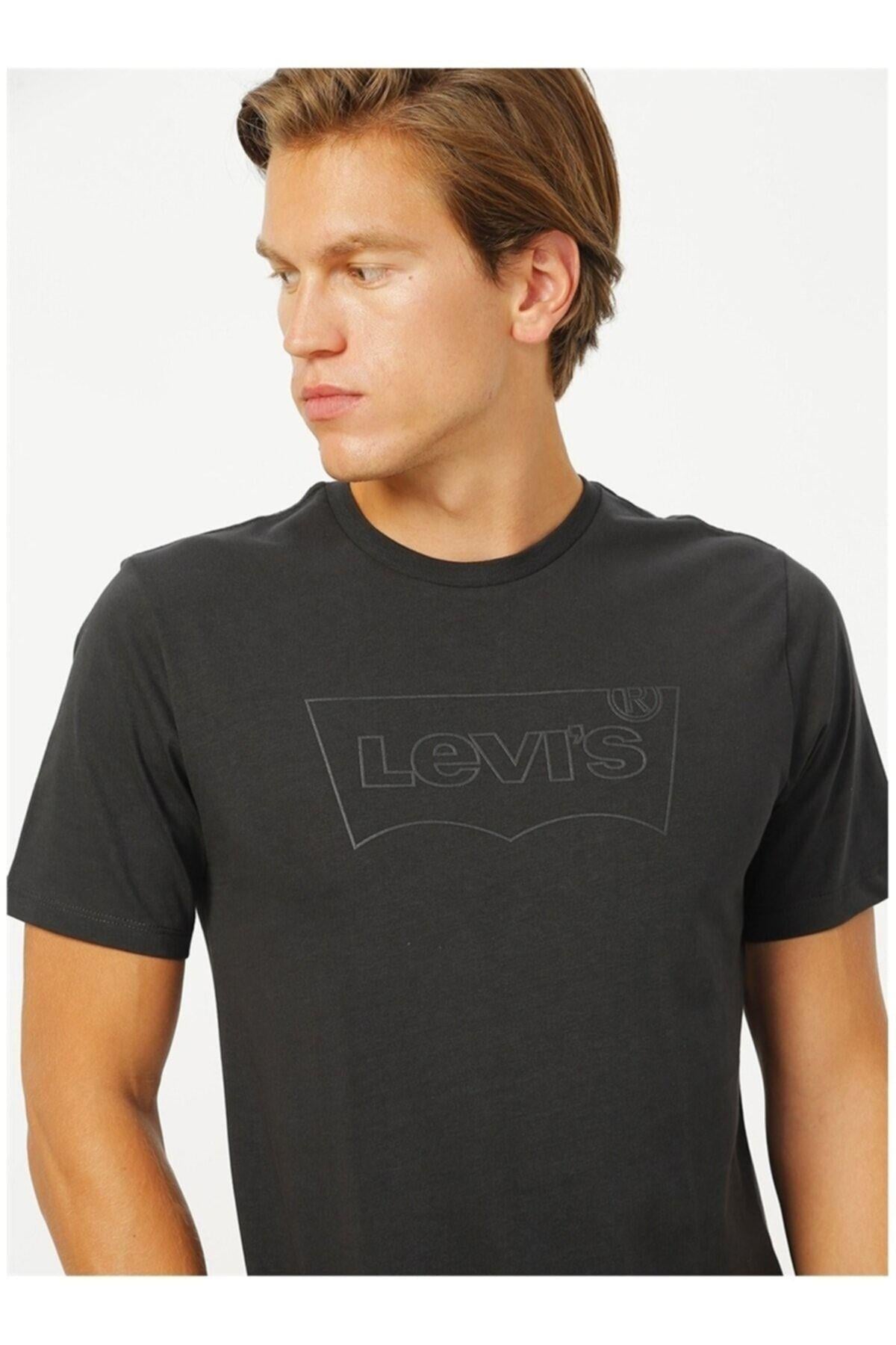 Levi's Erkek Housemark Graphıc Tee Siyah T-Shirt - 22489-0330 - Levi's - 22489-0330