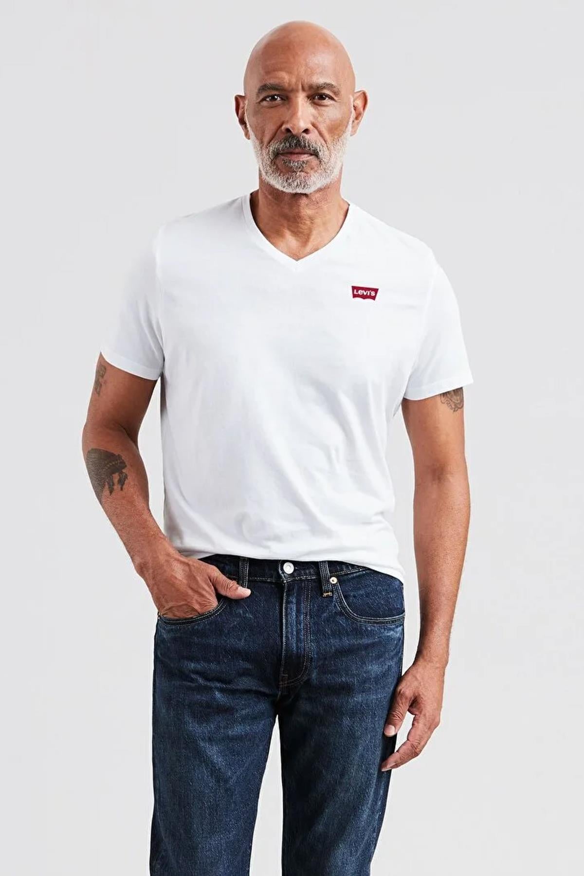 Levi's Erkek Original Housemark T-shirt Beyaz A2084-0000 - Levi's - A2084-0000
