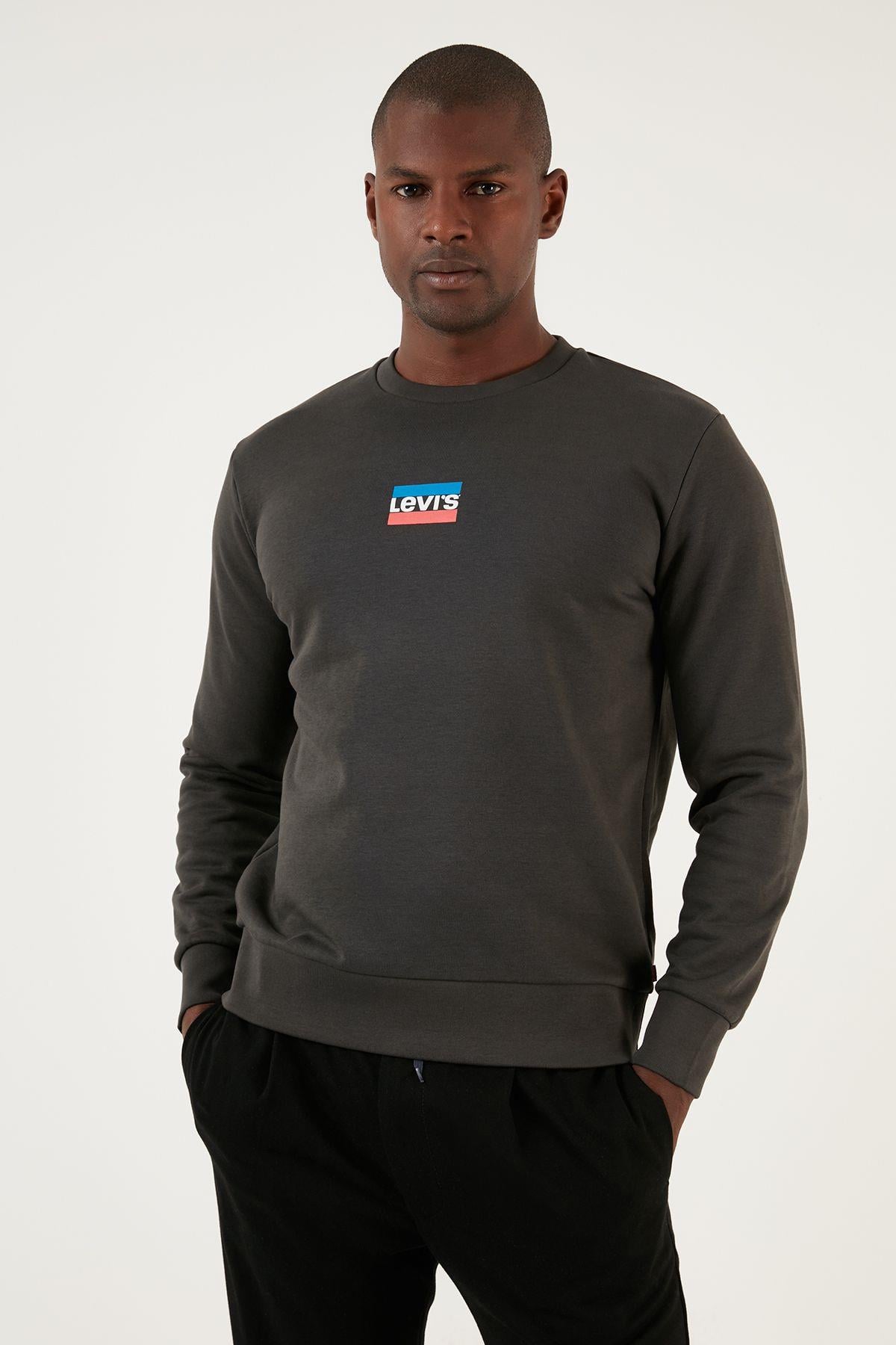 Levi's Erkek Pamuklu Regular Fit Bisiklet Yaka Sweat Erkek Sweatshirt - A2824 - Levi's - A2824-0007
