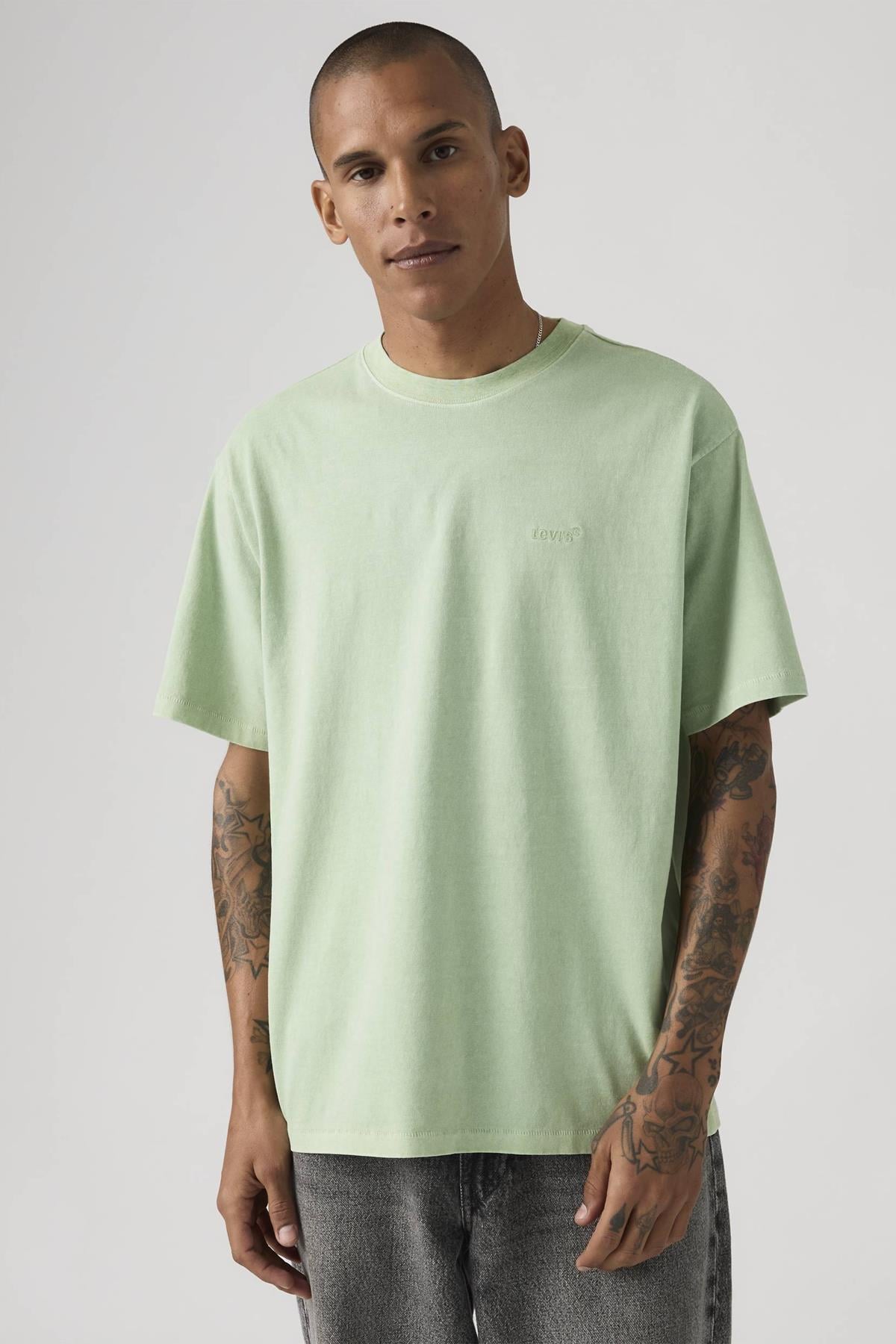 Levi's Erkek Red Tab Vintage Yeşil Tişört - A0637-0187 - Levi's - A0637-0187