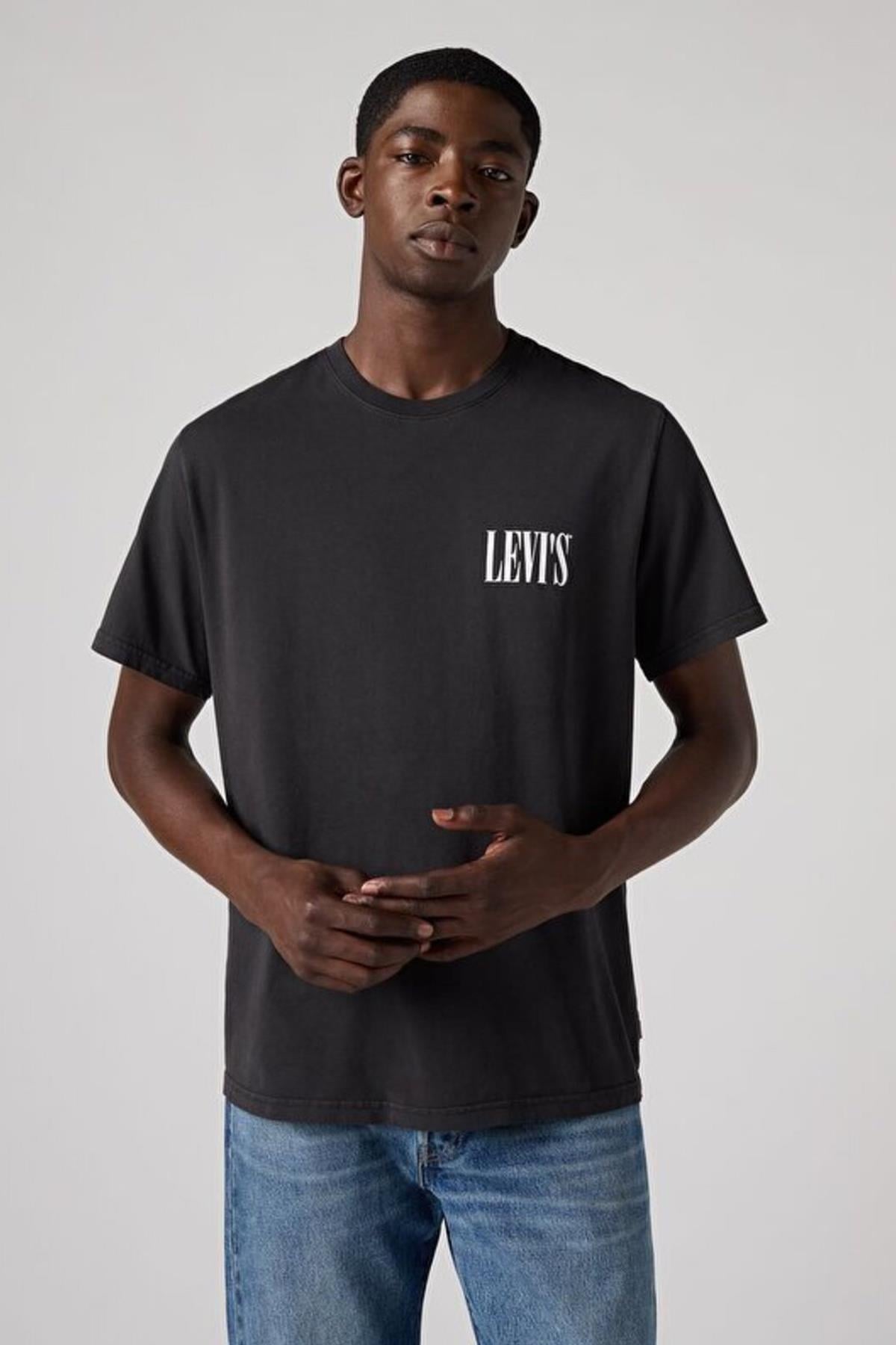 Levi's Erkek Relaxed Fit Kısa Kollu Graphic Siyah T-shirt -  - Levi's - 16143-1685