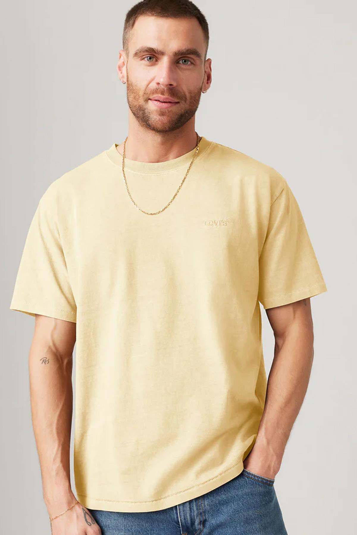 Levi's Erkek Relaxed Fit Nakışlı Vintage Sarı Tişört - A0637-0140 - Levi's - A0637-0140