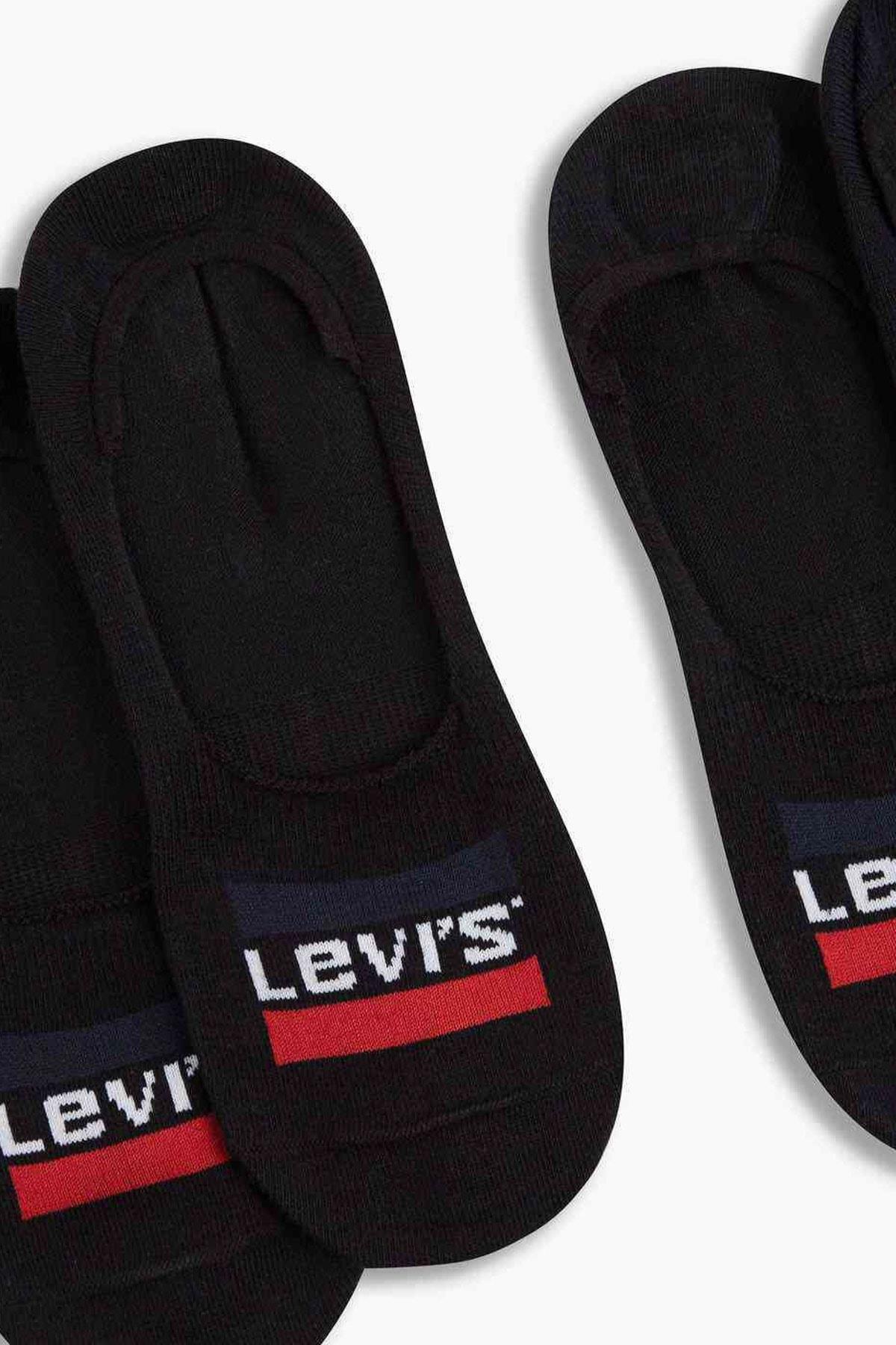 Levi's Erkek Siyah 2'li Kısa Babet Çorap - 37157-0165 - Levi's - 3715701690