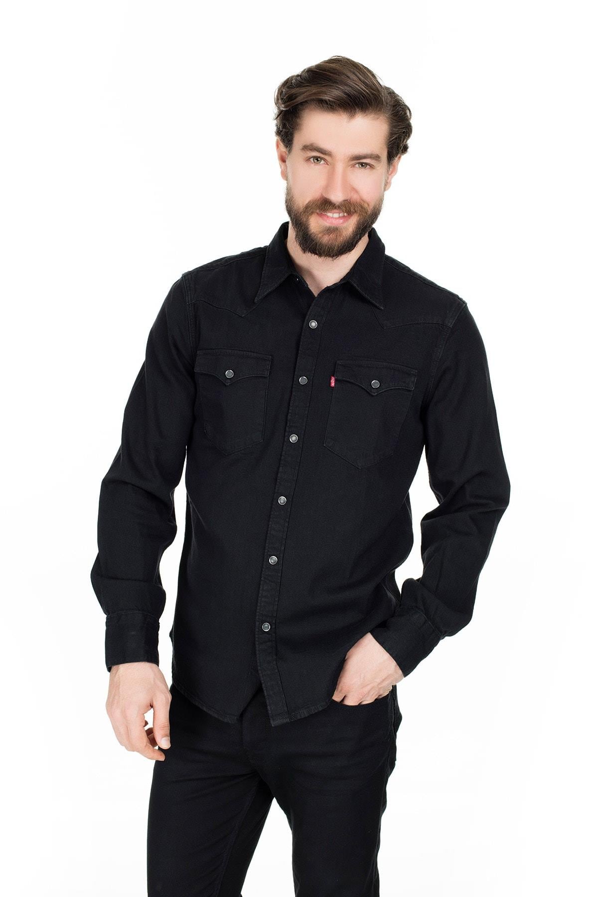 Levi's Erkek Siyah Denim Jean Kot Gömlek 85744-0002 - Levi's - 85744-0002
