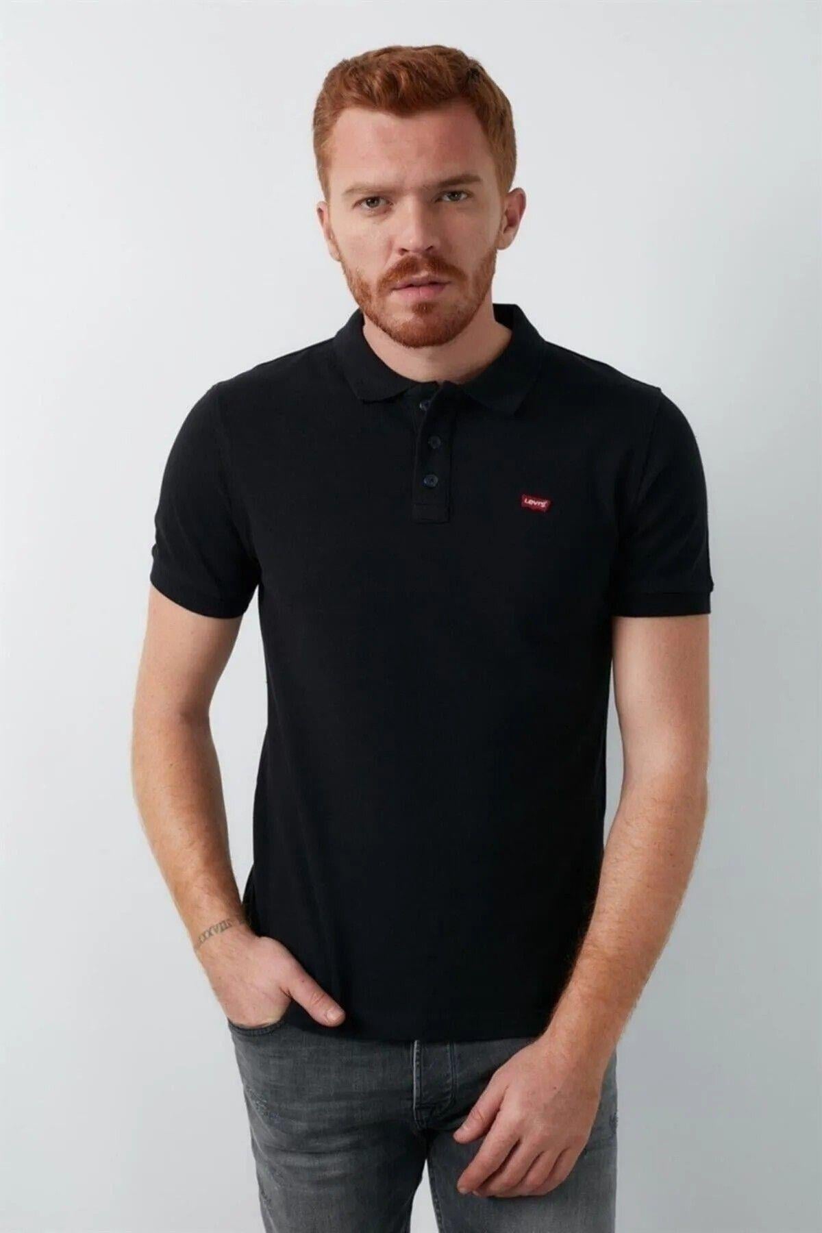 Levi's Erkek Siyah Polo Yaka T-shirt - A2085-0000 - Levi's - A2085-0000