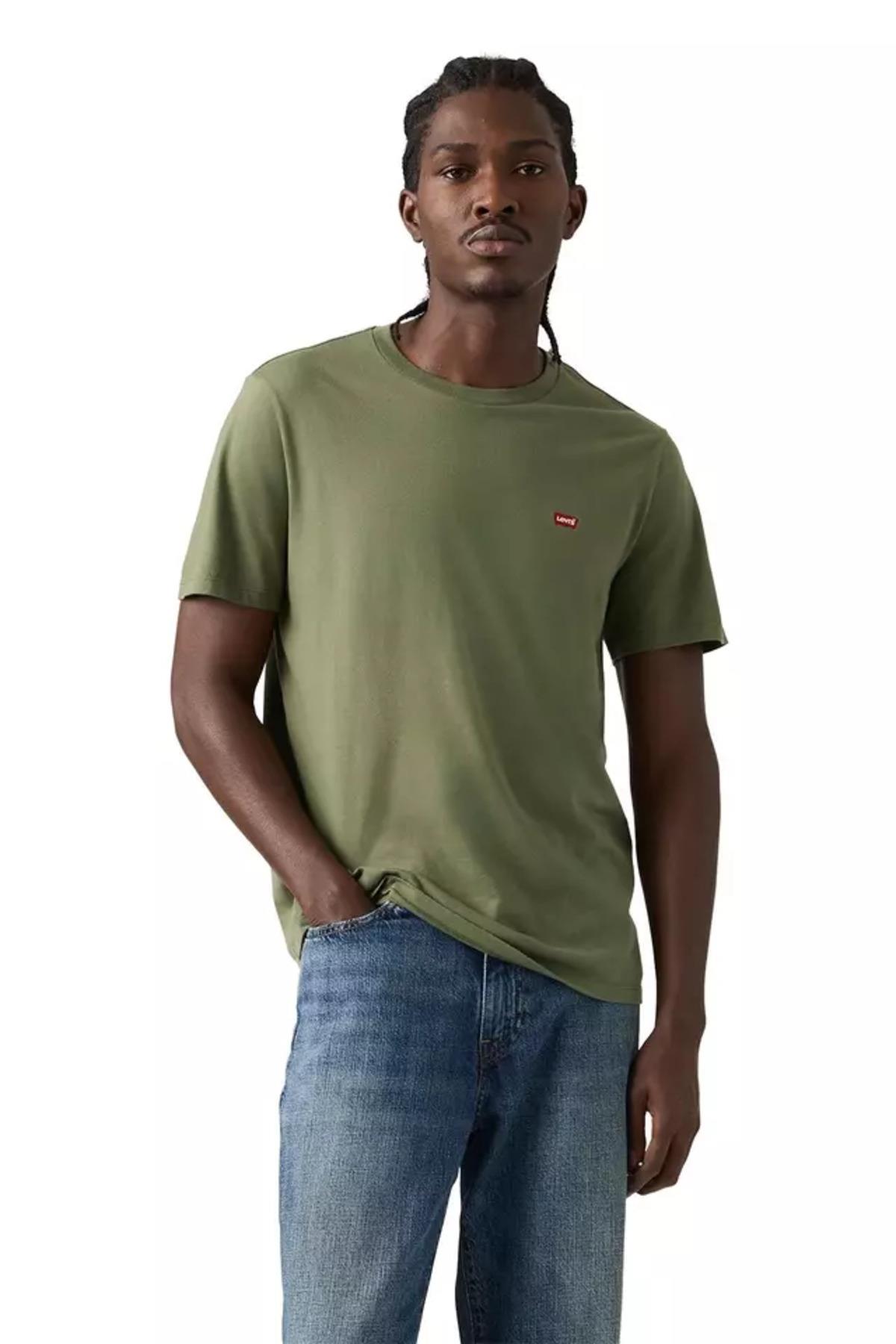 Levi's Erkek Standard Fit Bisiklet Yaka Haki T-Shirt - 56809-0192 - Levi's - 56809-0192