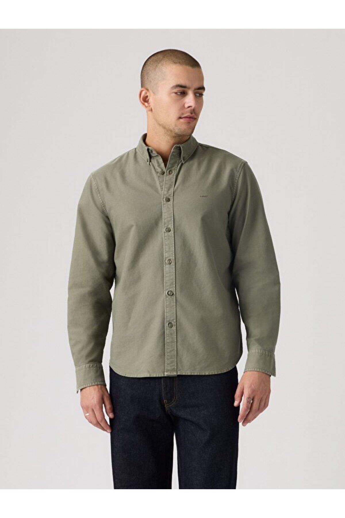Levi's Erkek Uzun Kollu Haki Gömlek - A7210-0053 - Levi's - A7210-0053