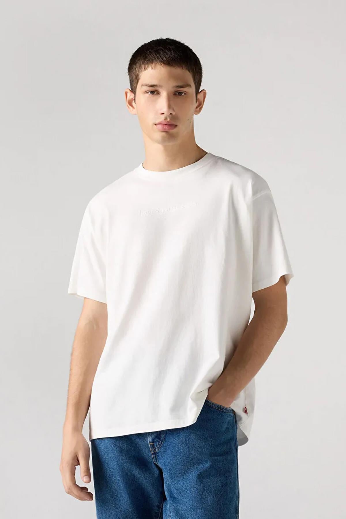 Levi's Erkek Vintage Fit Graphic Teet Archiva Baskılı Erkek Beyaz T-Shirt - A9440-0014 - Levi's - A9440-0014