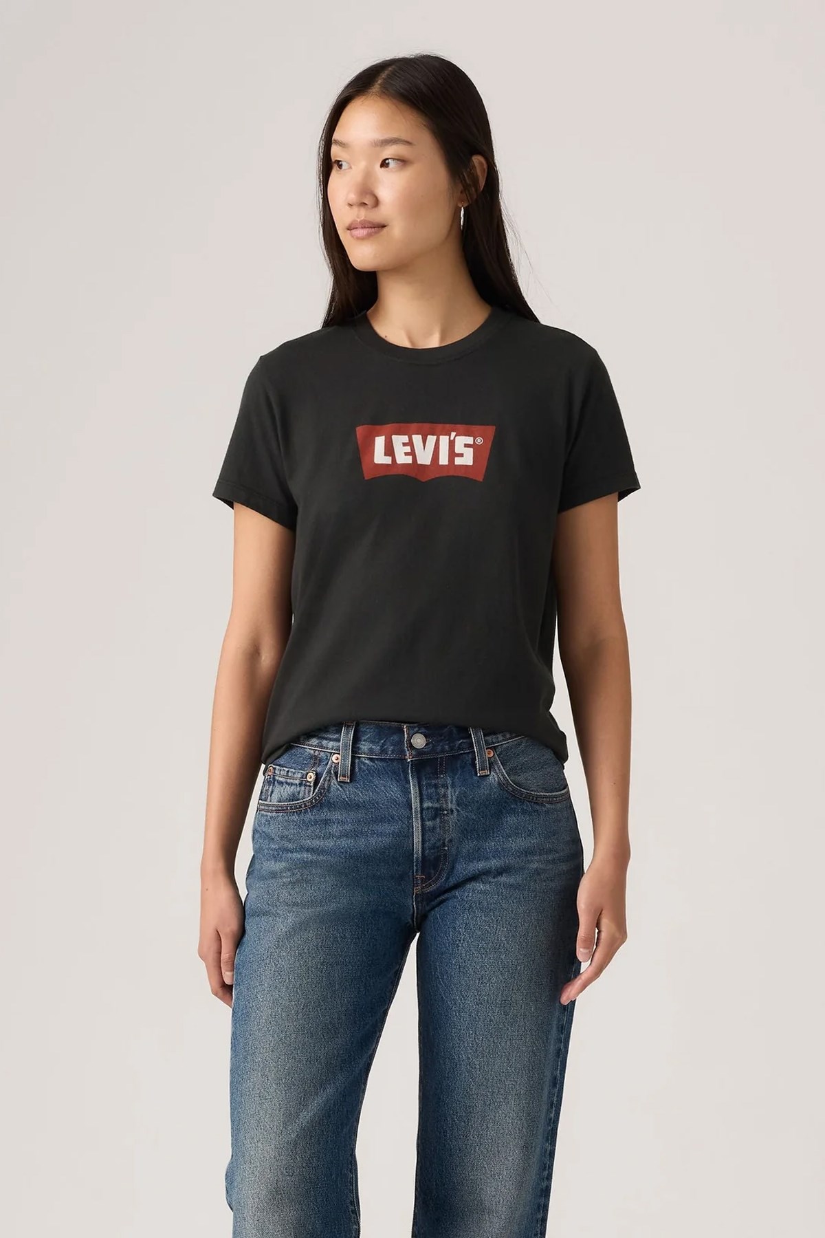 Levi's Graphic Favorite Kadın Siyah Tişört - 008BX-0007 - Levi's - 008BX-0007